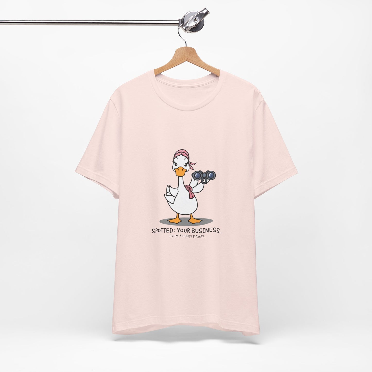 Playful Business Duck Tee - Spotted Your Business, Casual Wear, Funny Graphic Shirt, Unique Gift, Quirky Humor Apparel