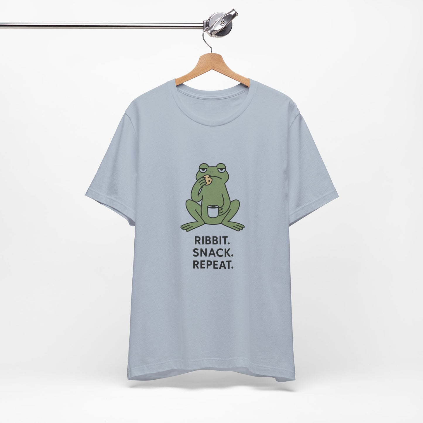 Frog Snack Vibes Unisex Tee - Fun Casual Shirt for Nature Lovers, Ribbit Snack Repeat Tee, Gift for Frog Enthusiasts, Eco-Friendly Fashion
