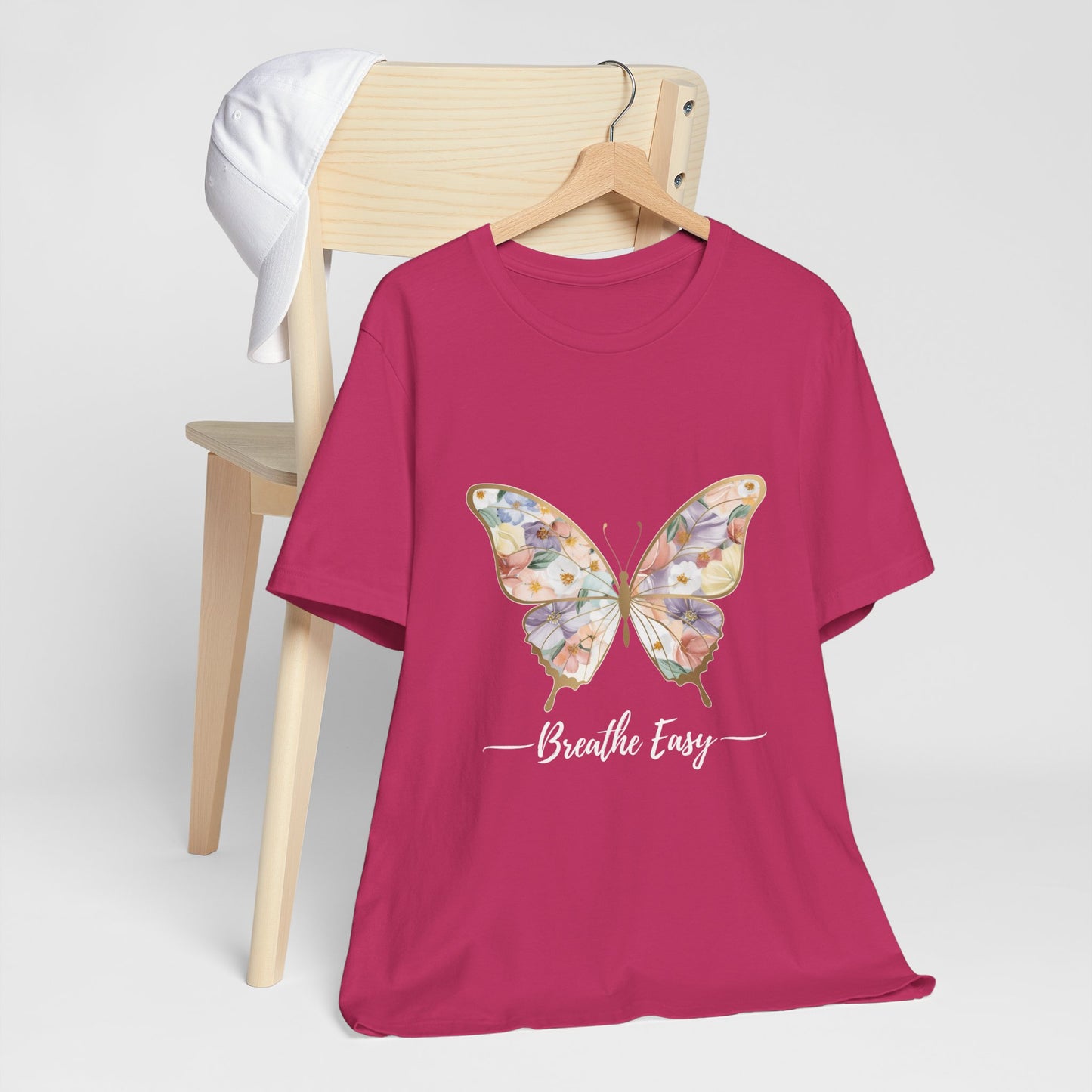 Butterfly Breathe Easy Tee | Unisex Short Sleeve Shirt, Nature Lovers Top, Inspirational Gift, Casual Wear, Spring Fashion