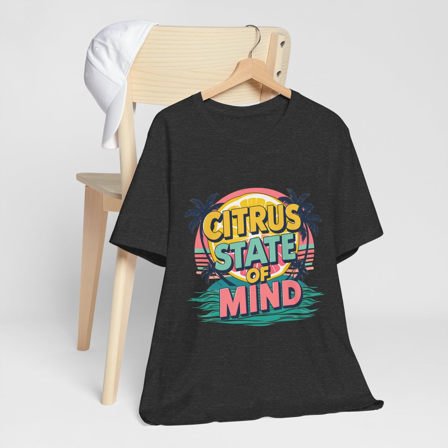 Unisex Jersey Short Sleeve Tee - Citrus State of Mind - Tropical Vibes, Beachwear, Summer Fun, Casual Fashion, Gift for Sunshine Lovers
