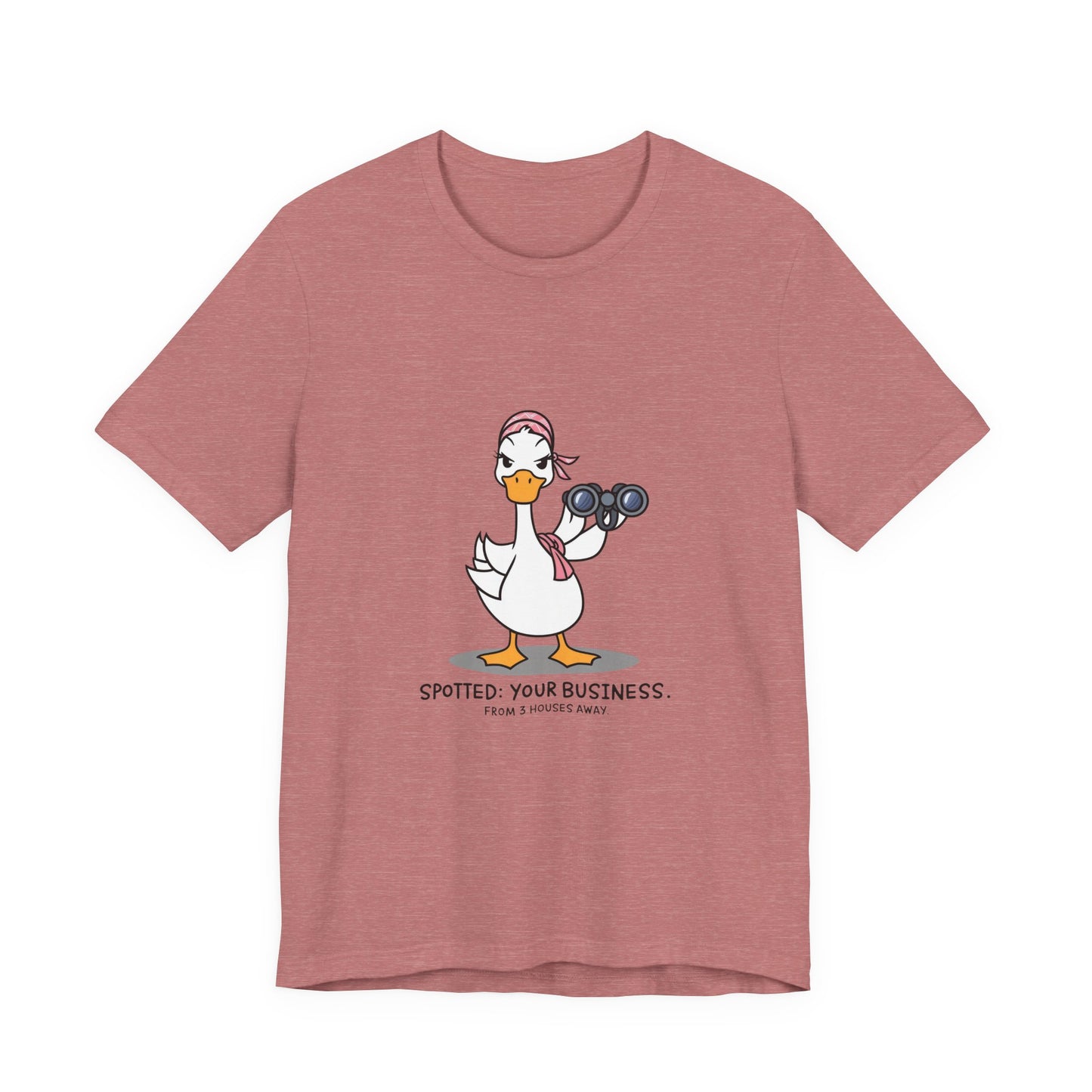 Playful Business Duck Tee - Spotted Your Business, Casual Wear, Funny Graphic Shirt, Unique Gift, Quirky Humor Apparel