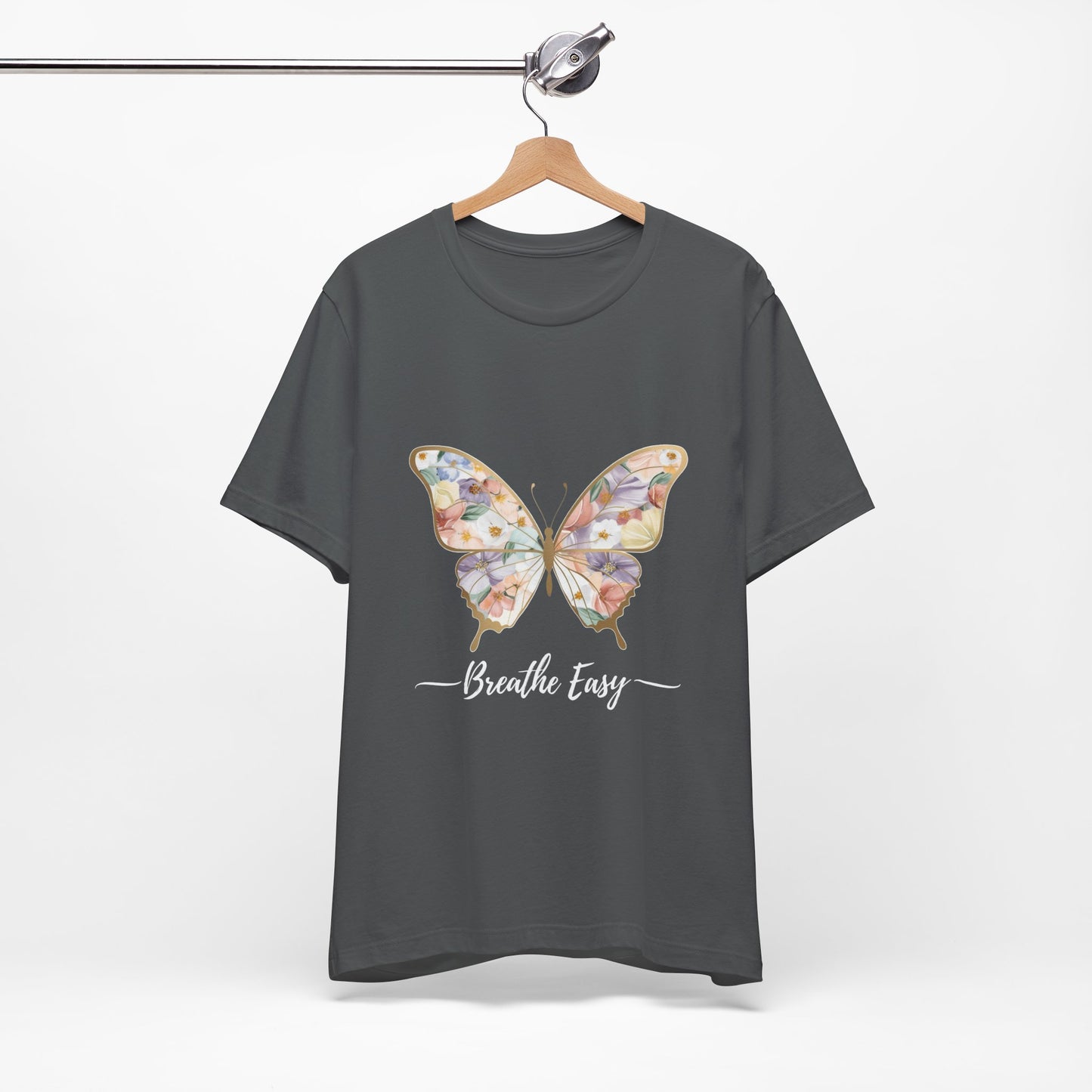 Butterfly Breathe Easy Tee | Unisex Short Sleeve Shirt, Nature Lovers Top, Inspirational Gift, Casual Wear, Spring Fashion