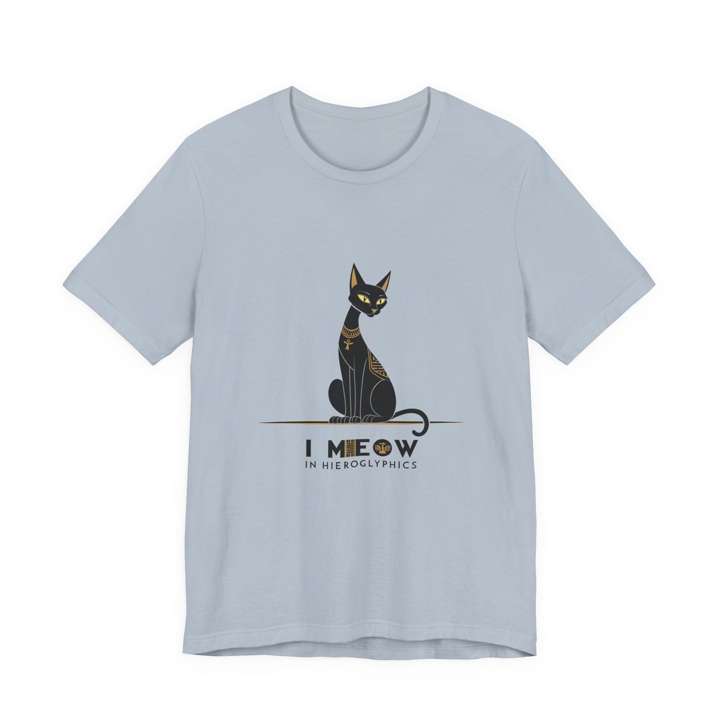 Cat Lover Unisex Tee: I Meow in Hieroglyphics, Funny Gift for Cat Owners, Animal Lover Apparel, Cute Cat Shirt, Pet Owner Gift