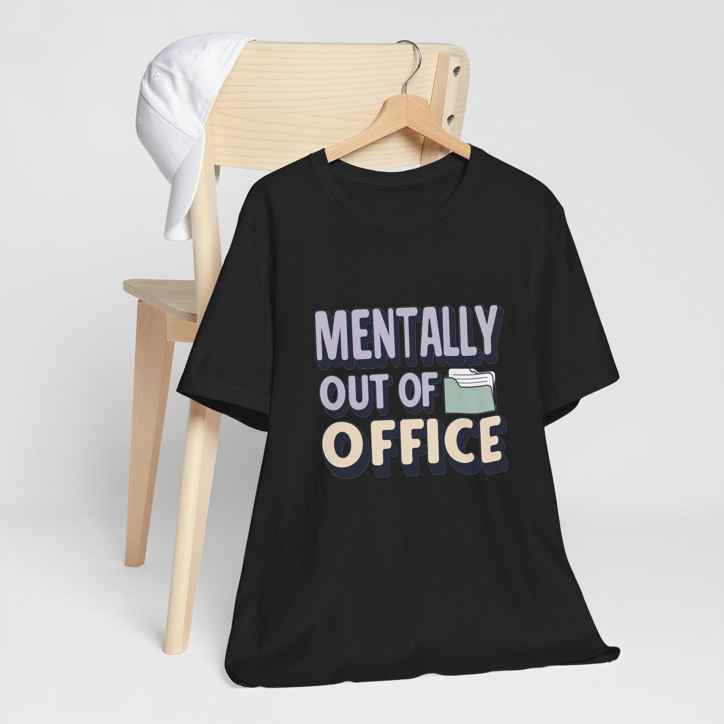 Mentally Out of Office Tee - Fun Unisex T-Shirt for Relaxation, Perfect for Vacations, Casual Outfits, Gifts for Friends, Everyday Wear