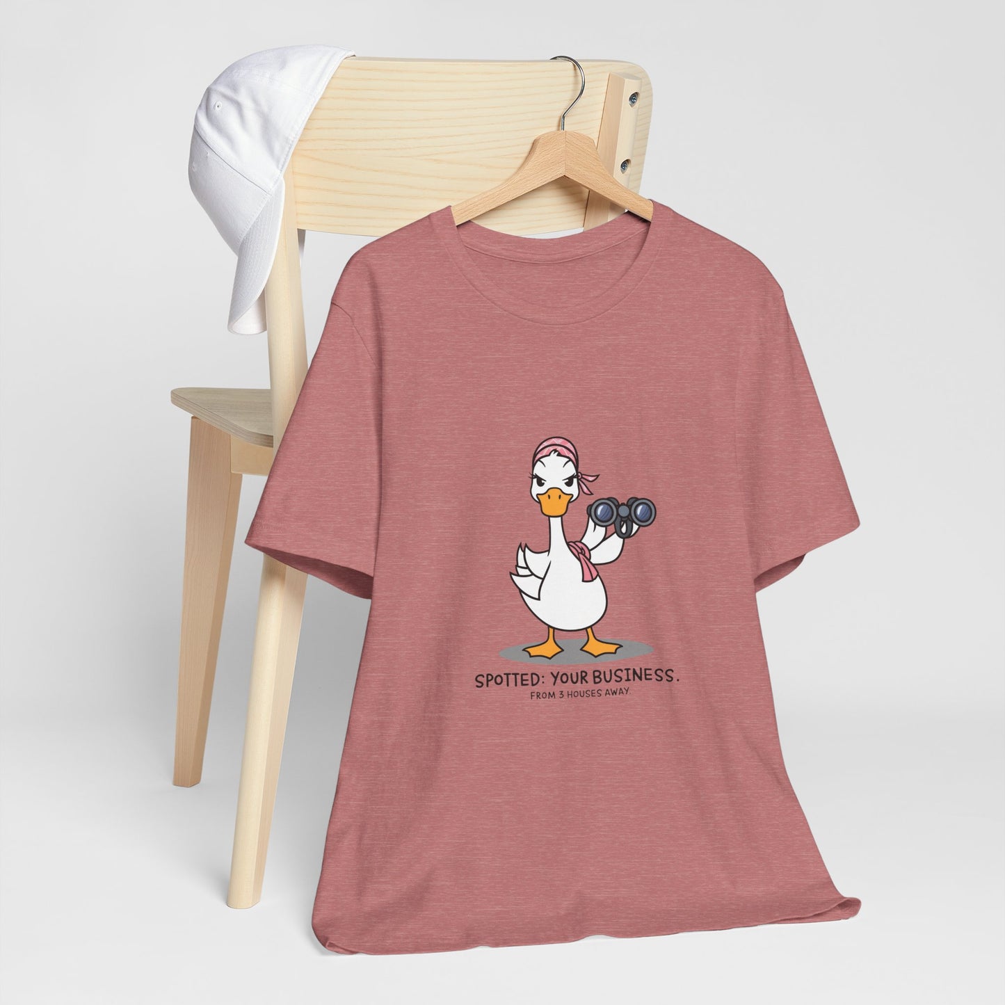 Playful Business Duck Tee - Spotted Your Business, Casual Wear, Funny Graphic Shirt, Unique Gift, Quirky Humor Apparel