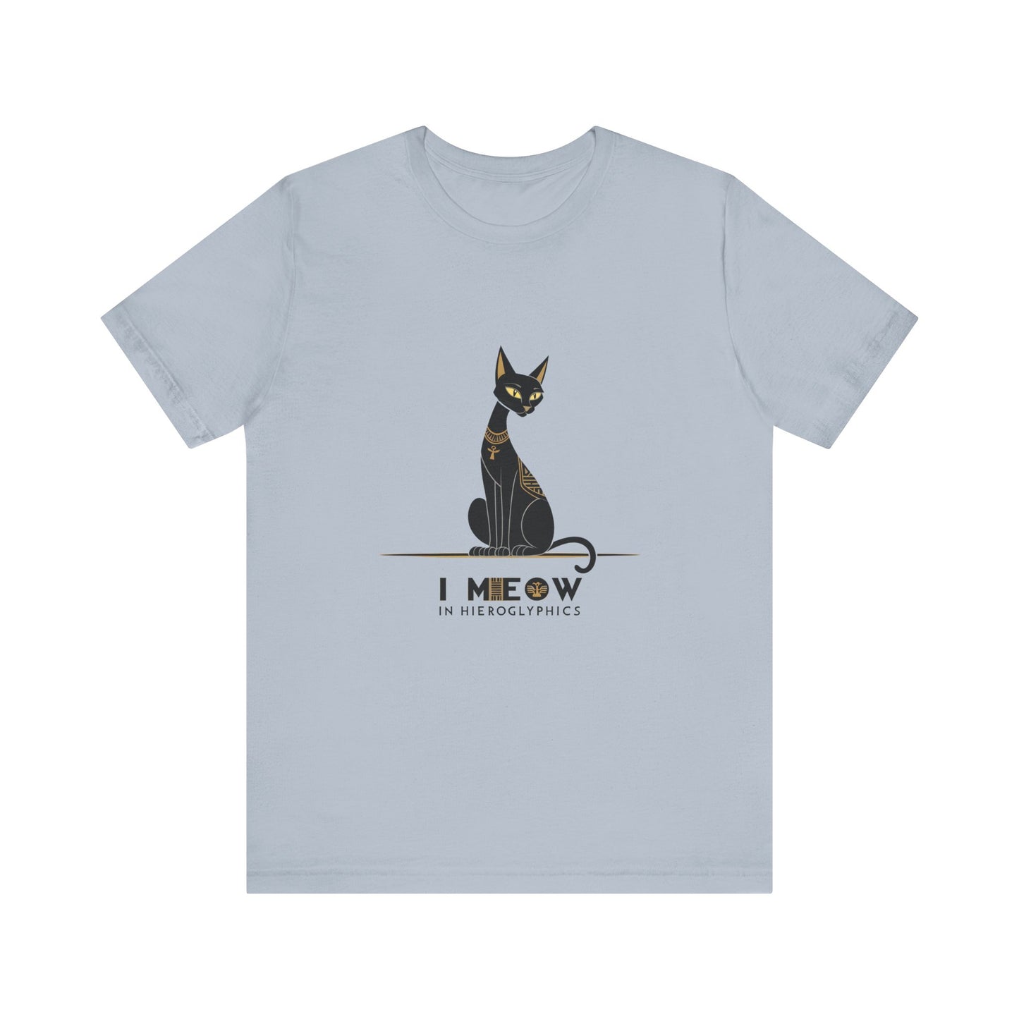Cat Lover Unisex Tee: I Meow in Hieroglyphics, Funny Gift for Cat Owners, Animal Lover Apparel, Cute Cat Shirt, Pet Owner Gift
