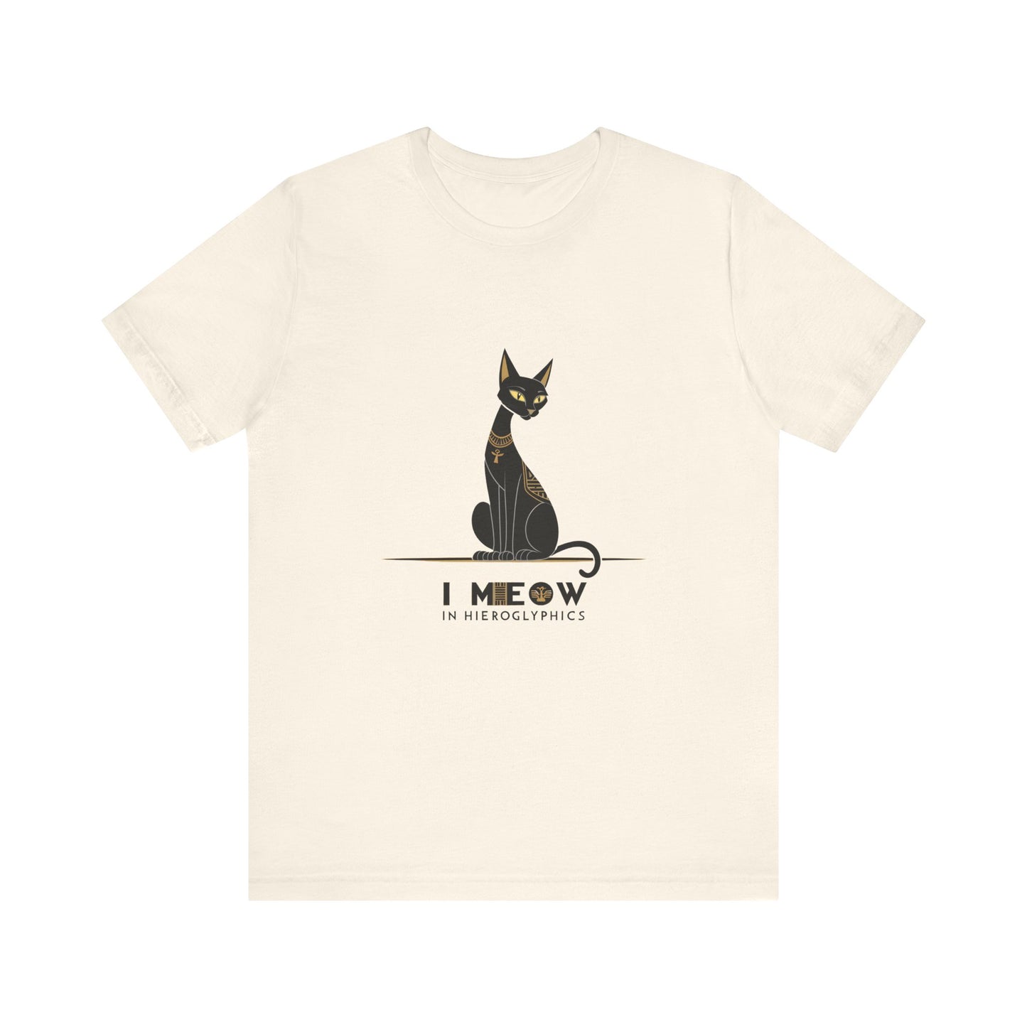 Cat Lover Unisex Tee: I Meow in Hieroglyphics, Funny Gift for Cat Owners, Animal Lover Apparel, Cute Cat Shirt, Pet Owner Gift