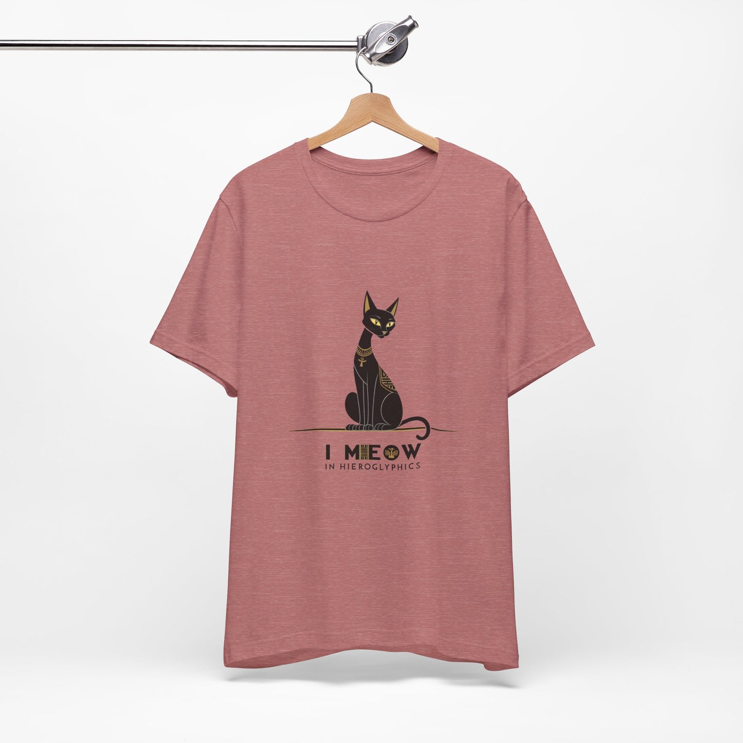 Cat Lover Unisex Tee: I Meow in Hieroglyphics, Funny Gift for Cat Owners, Animal Lover Apparel, Cute Cat Shirt, Pet Owner Gift