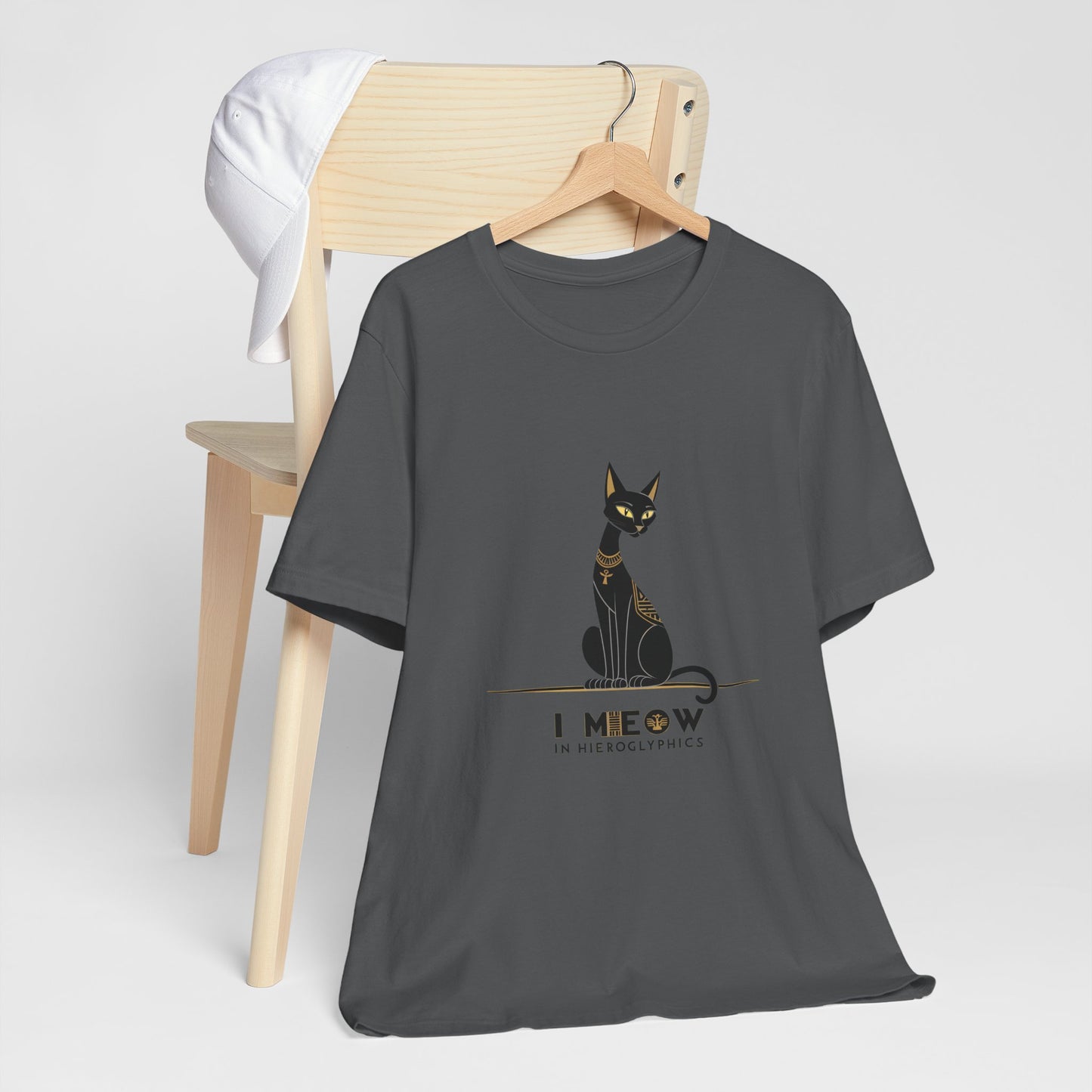Cat Lover Unisex Tee: I Meow in Hieroglyphics, Funny Gift for Cat Owners, Animal Lover Apparel, Cute Cat Shirt, Pet Owner Gift