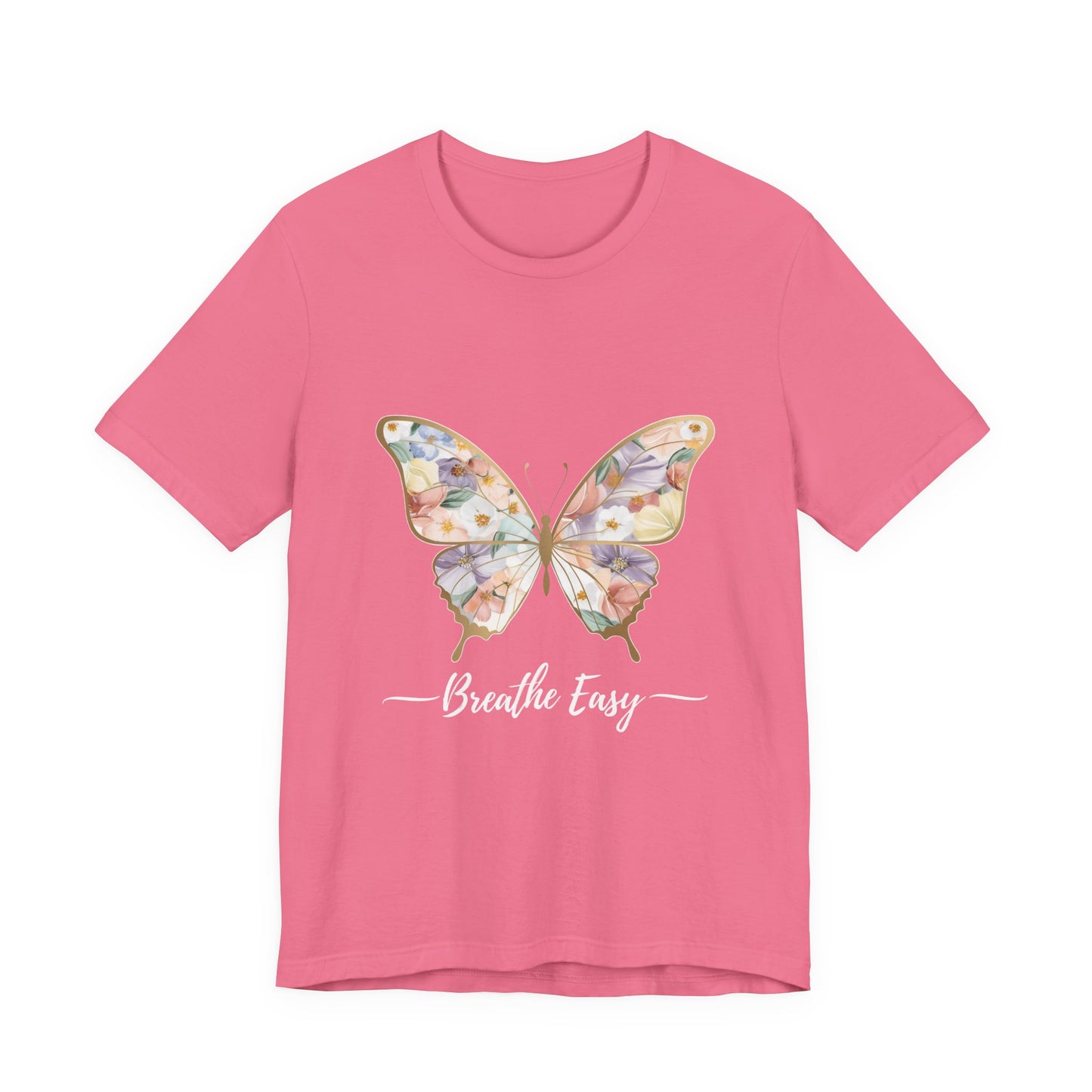 Butterfly Breathe Easy Tee | Unisex Short Sleeve Shirt, Nature Lovers Top, Inspirational Gift, Casual Wear, Spring Fashion