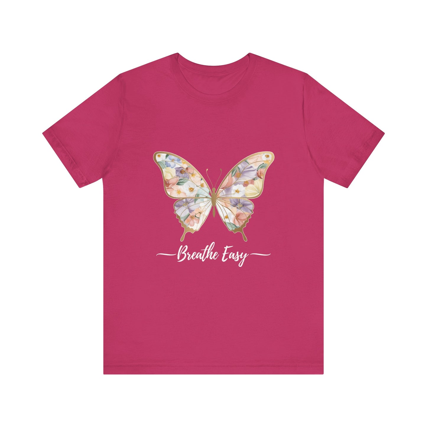 Butterfly Breathe Easy Tee | Unisex Short Sleeve Shirt, Nature Lovers Top, Inspirational Gift, Casual Wear, Spring Fashion