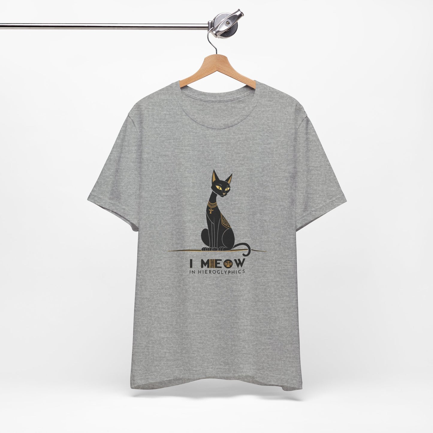 Cat Lover Unisex Tee: I Meow in Hieroglyphics, Funny Gift for Cat Owners, Animal Lover Apparel, Cute Cat Shirt, Pet Owner Gift
