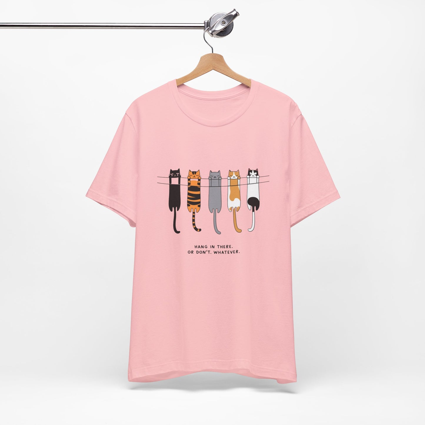 Cute Cat Motivation Tee, Hang in There T-Shirt, Funny Cat Shirt, Gift for Cat Lovers, Unisex Animal Tee
