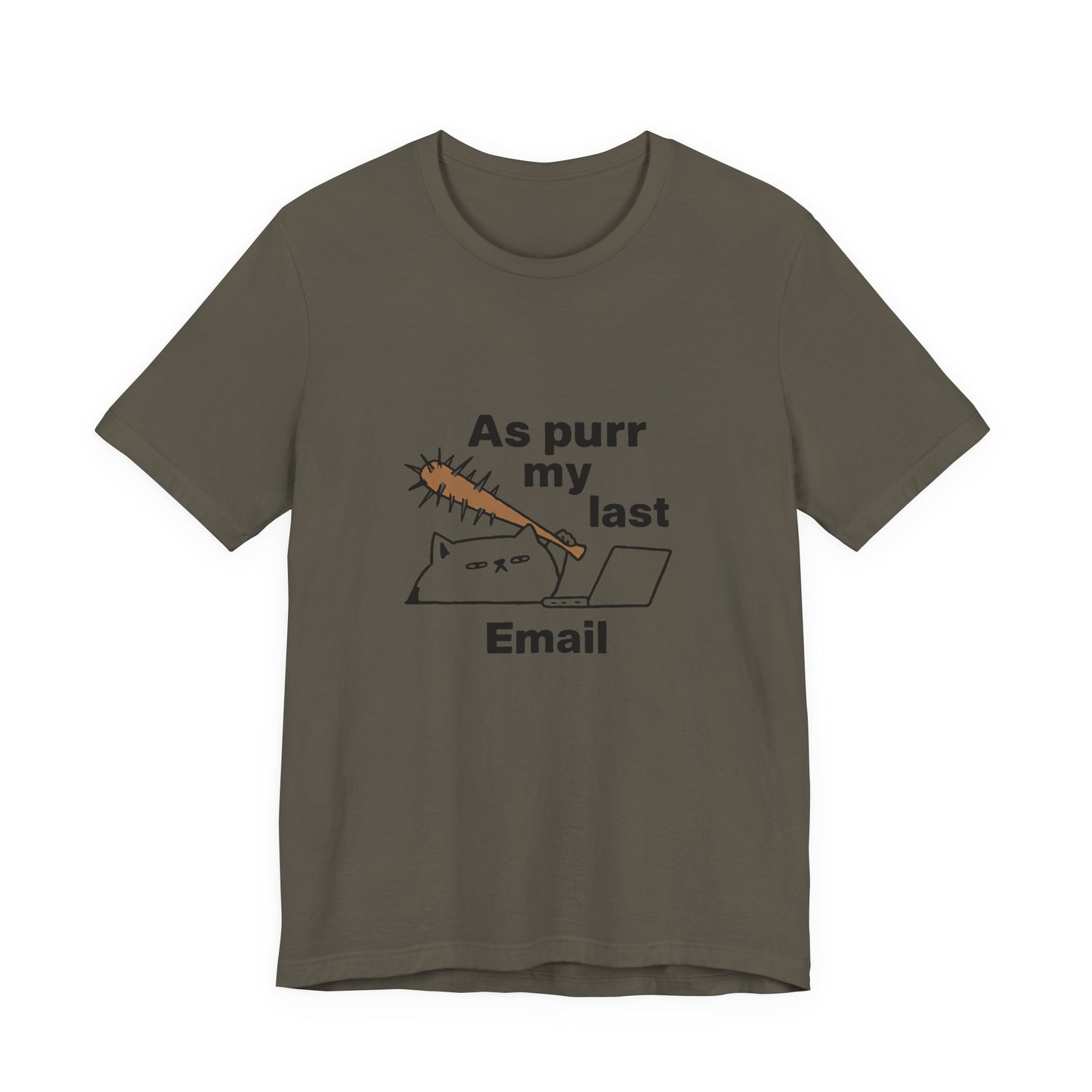 Funny Cat Tee, As Purr My Last Email Shirt, Cute Cat Lover Gift, Unisex T-Shirt for Pet Owners, Office Humor Apparel