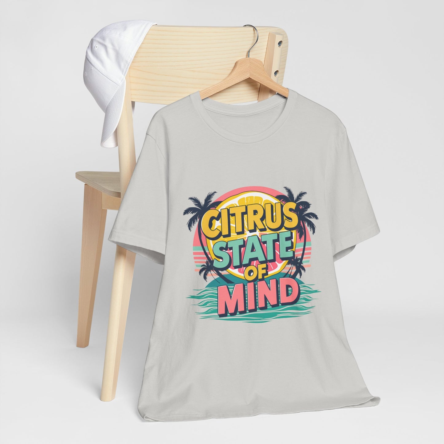 Unisex Jersey Short Sleeve Tee - Citrus State of Mind - Tropical Vibes, Beachwear, Summer Fun, Casual Fashion, Gift for Sunshine Lovers