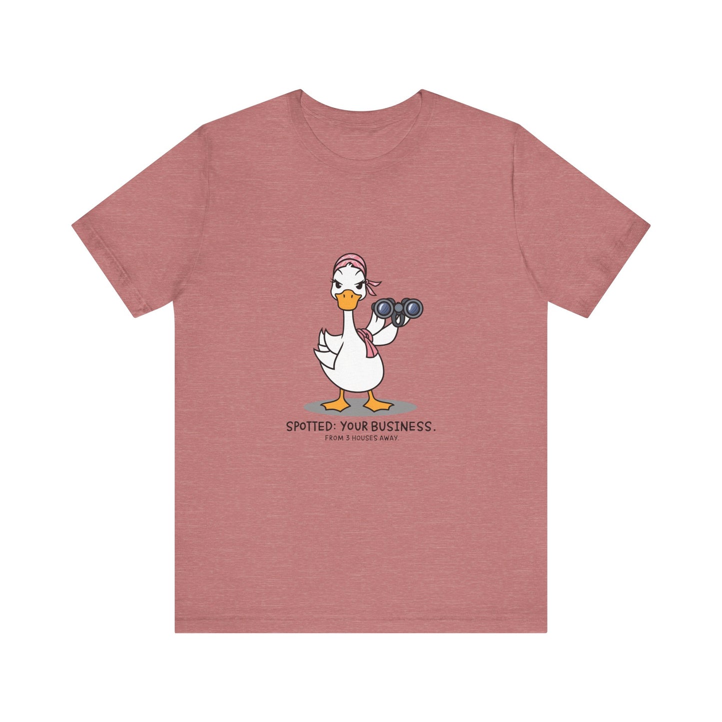 Playful Business Duck Tee - Spotted Your Business, Casual Wear, Funny Graphic Shirt, Unique Gift, Quirky Humor Apparel