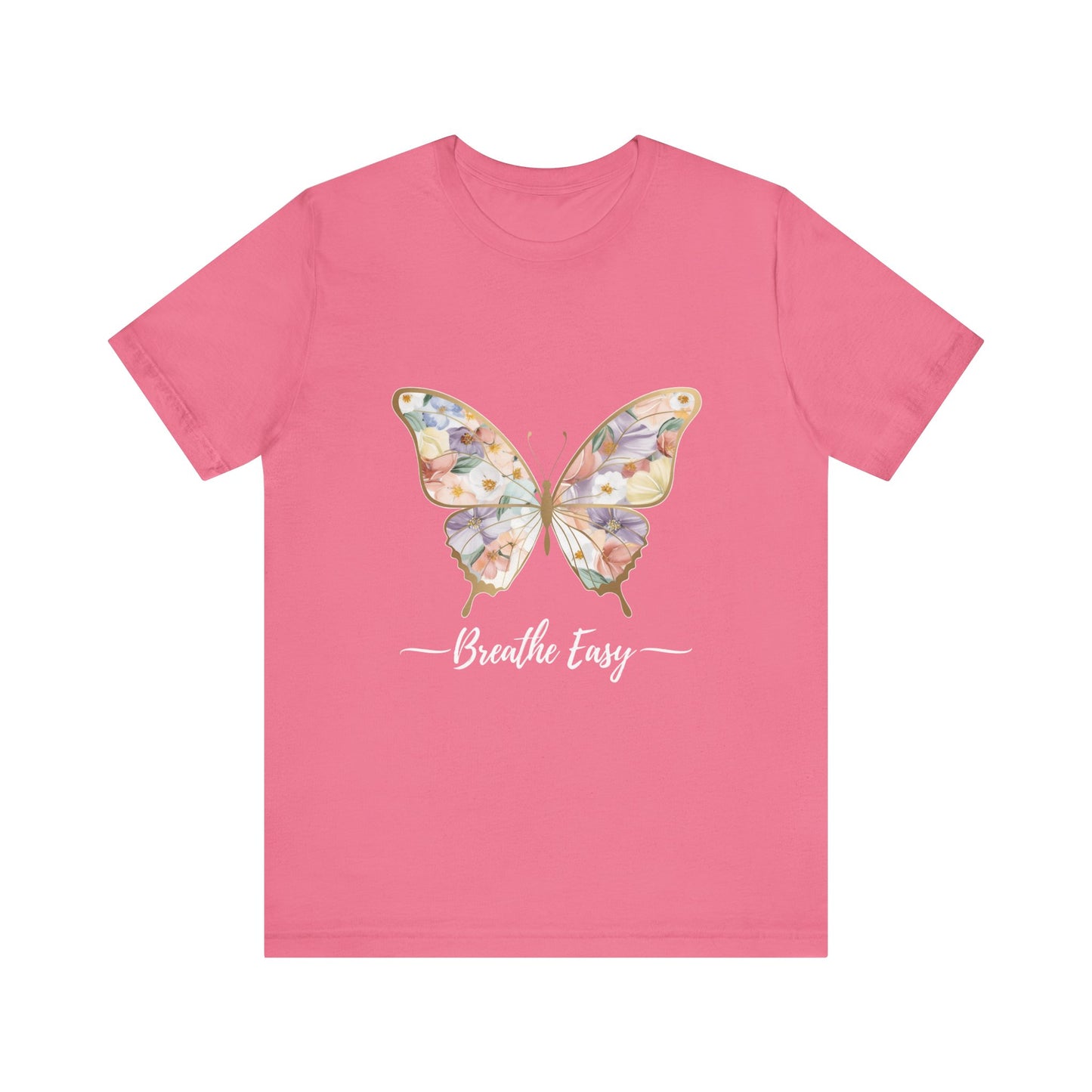 Butterfly Breathe Easy Tee | Unisex Short Sleeve Shirt, Nature Lovers Top, Inspirational Gift, Casual Wear, Spring Fashion