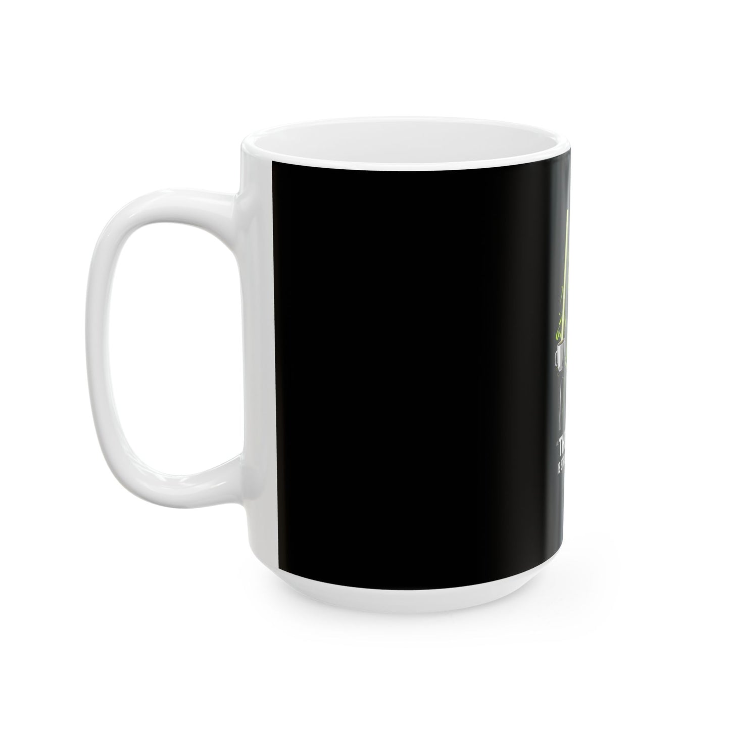 Cat Lover's Ceramic Mug - Funny Caffeine Quote, Gifts for Cat Owners, Black Cat Coffee Cup, Star Wars Inspired, Unique Cat Merchandise