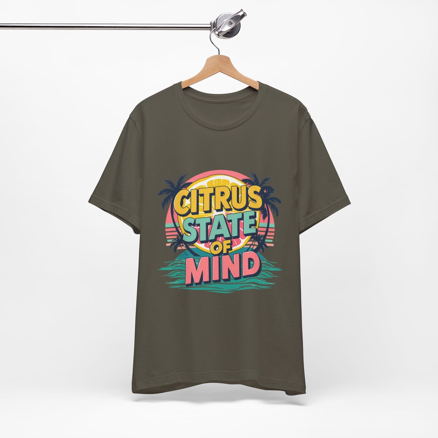 Unisex Jersey Short Sleeve Tee - Citrus State of Mind - Tropical Vibes, Beachwear, Summer Fun, Casual Fashion, Gift for Sunshine Lovers