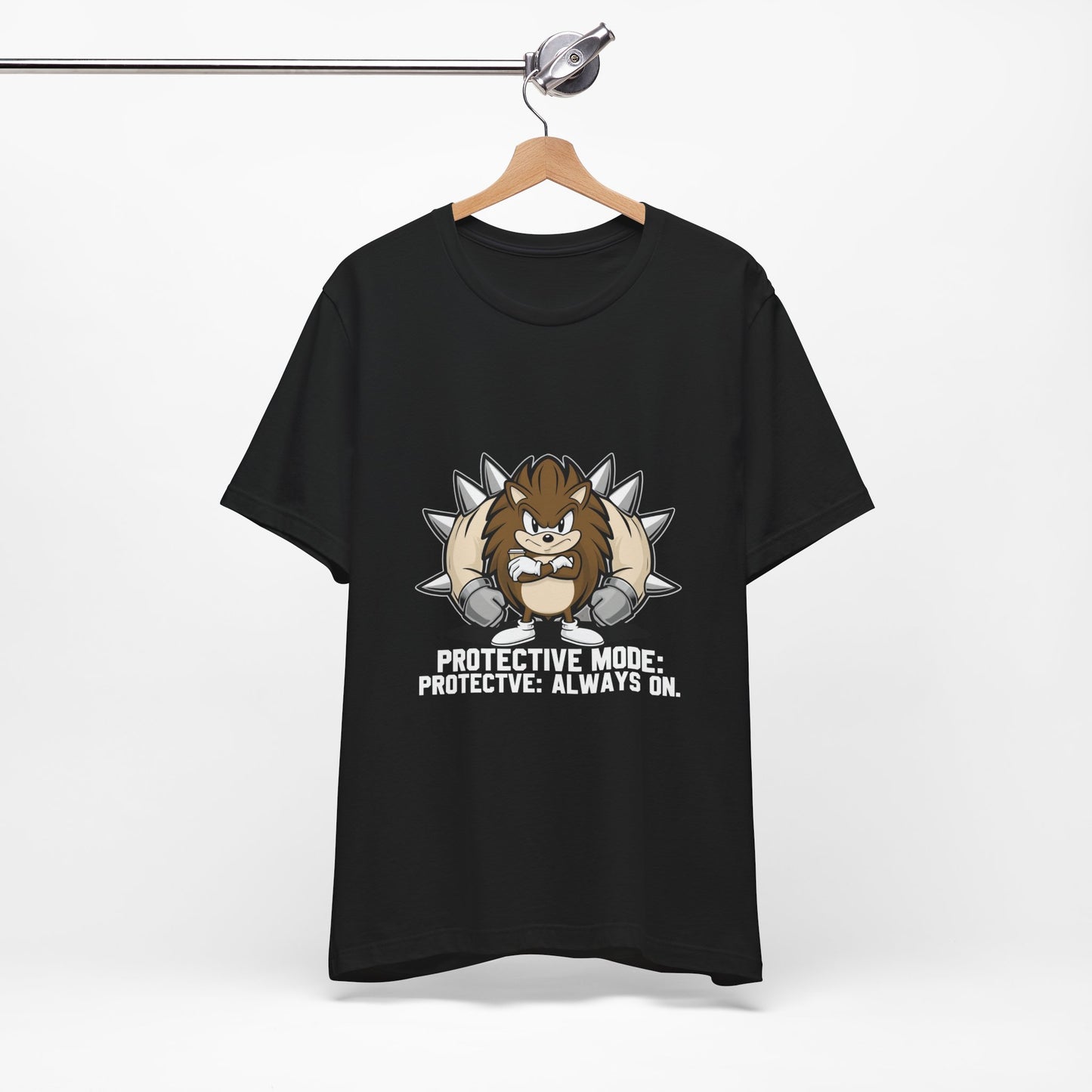Protective Mode Unisex Jersey Tee - Always On, Gift for Him or Her, Funny T-Shirt, Casual Wear, Unique Graphic Tee