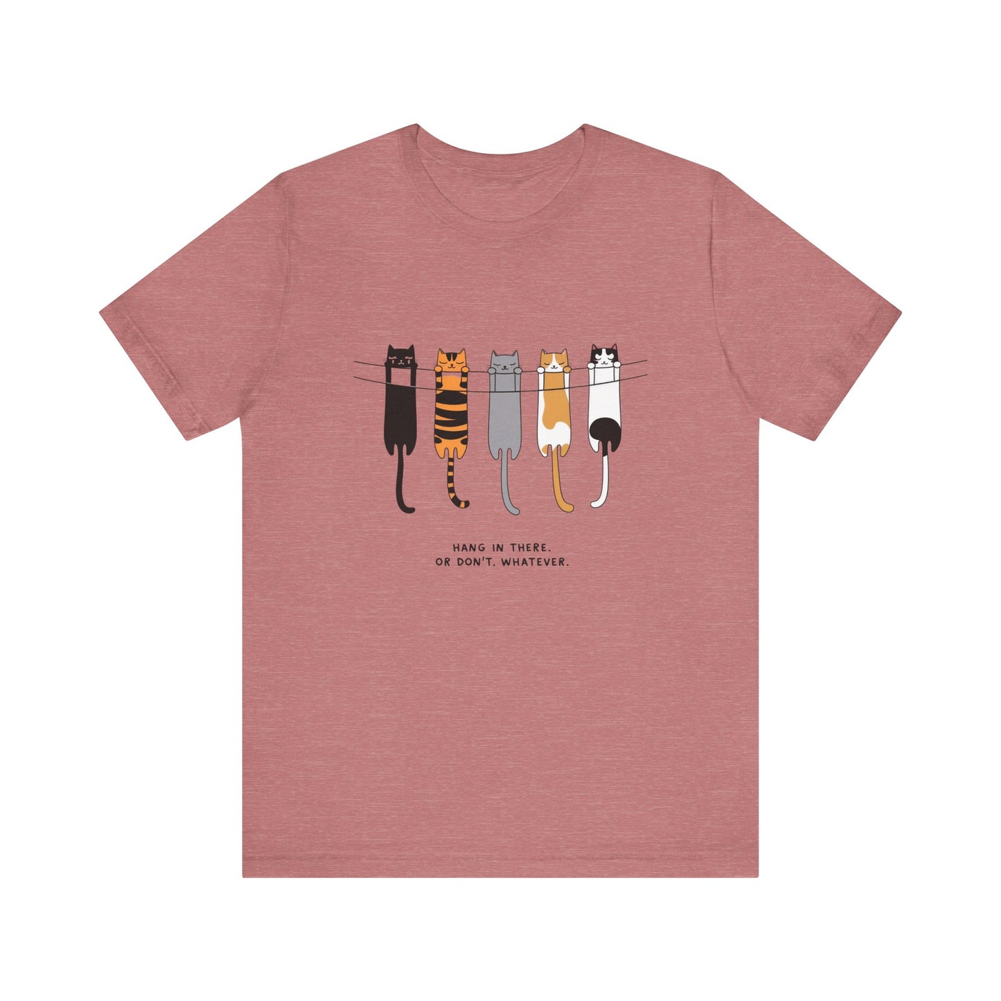 Cute Cat Motivation Tee, Hang in There T-Shirt, Funny Cat Shirt, Gift for Cat Lovers, Unisex Animal Tee