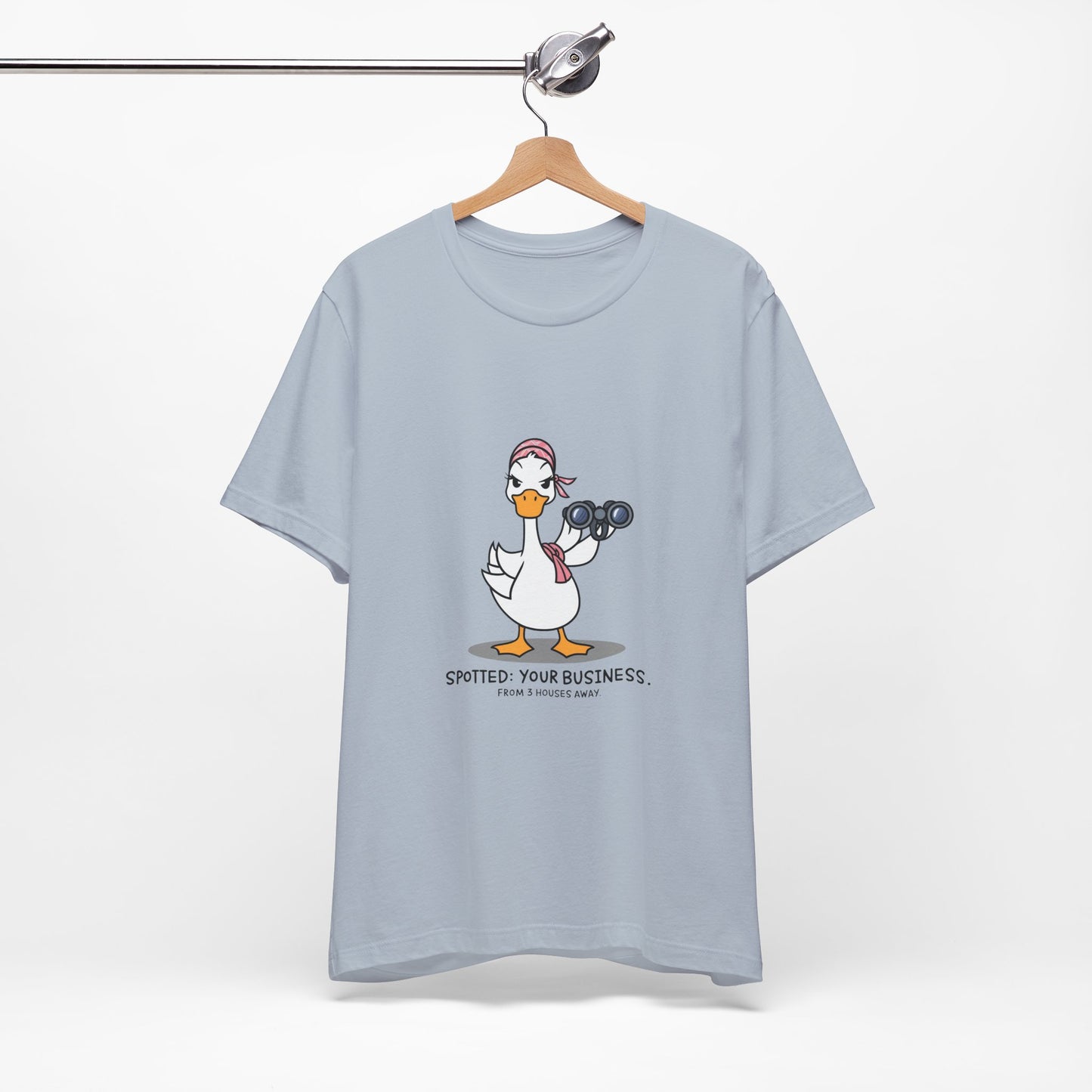 Playful Business Duck Tee - Spotted Your Business, Casual Wear, Funny Graphic Shirt, Unique Gift, Quirky Humor Apparel