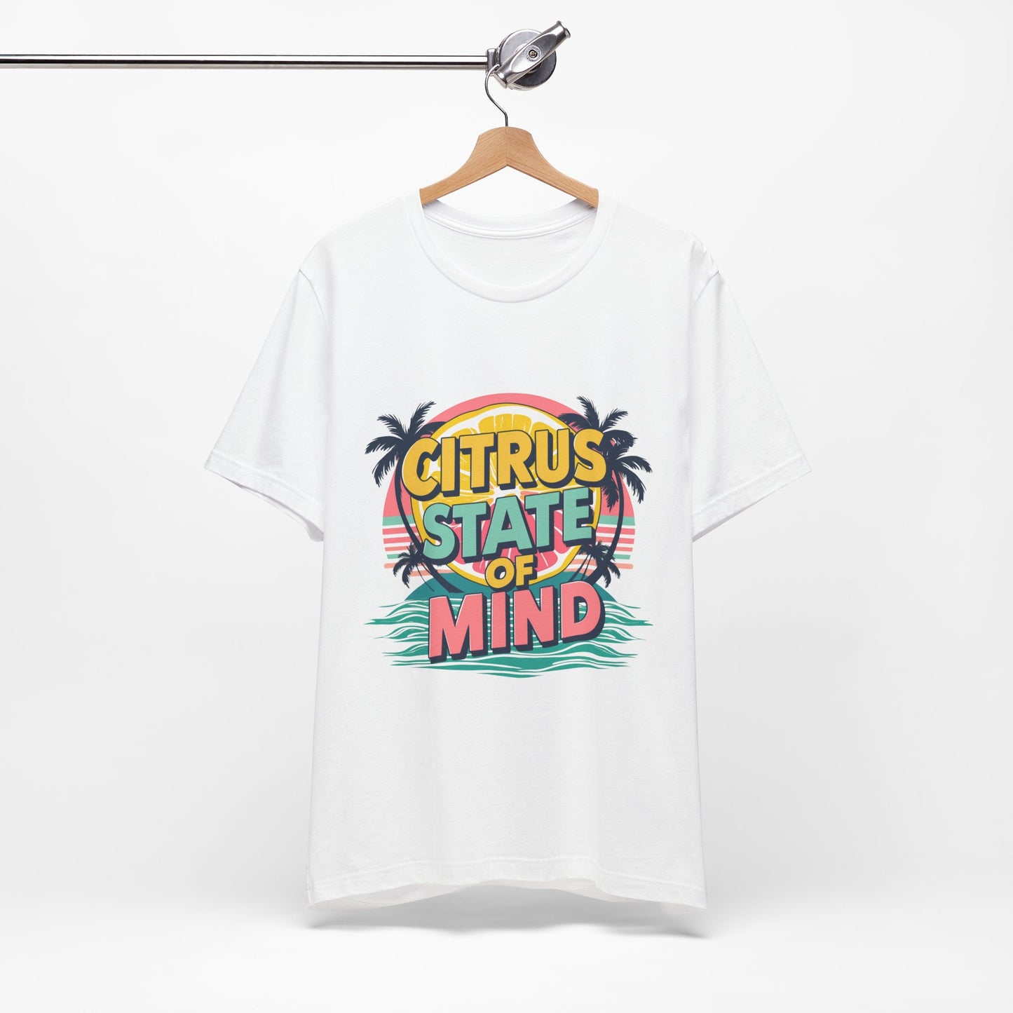 Unisex Jersey Short Sleeve Tee - Citrus State of Mind - Tropical Vibes, Beachwear, Summer Fun, Casual Fashion, Gift for Sunshine Lovers