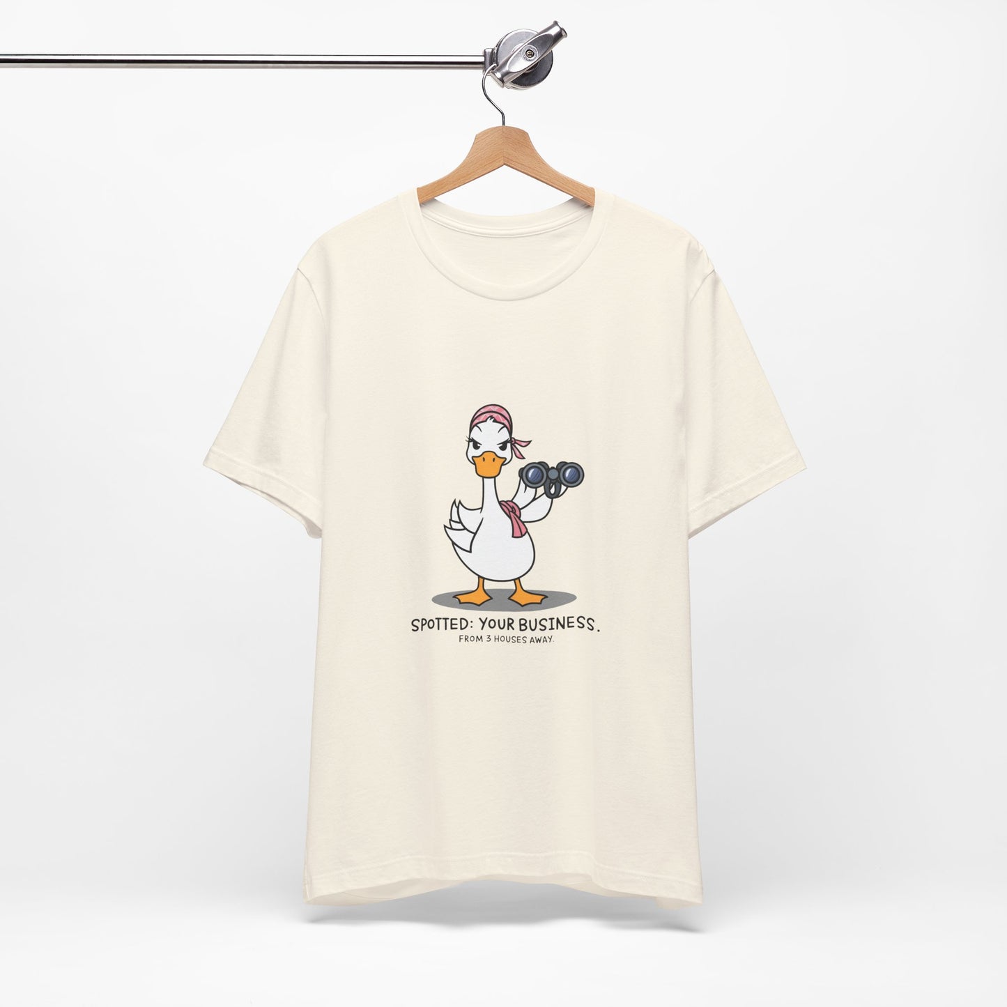 Playful Business Duck Tee - Spotted Your Business, Casual Wear, Funny Graphic Shirt, Unique Gift, Quirky Humor Apparel