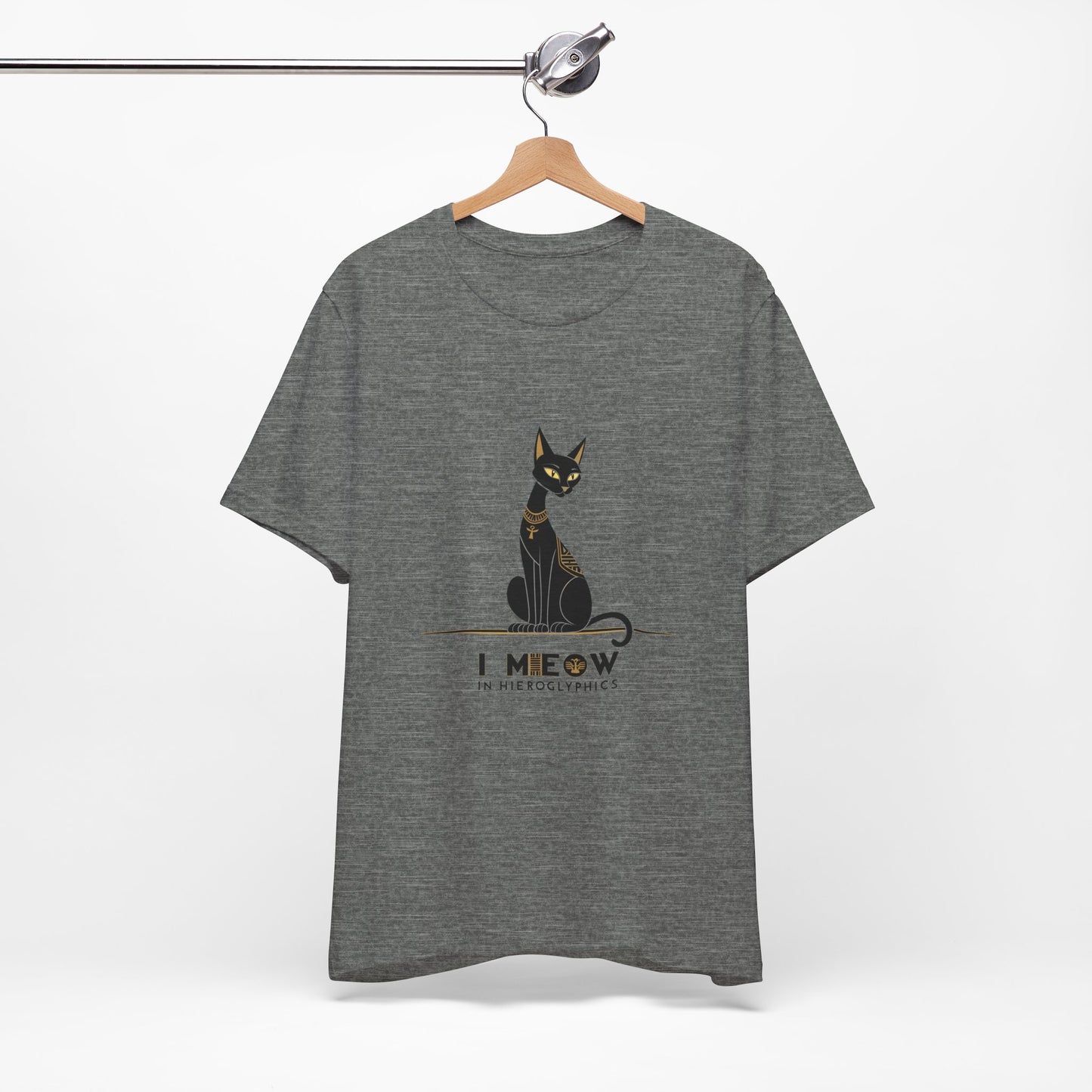 Cat Lover Unisex Tee: I Meow in Hieroglyphics, Funny Gift for Cat Owners, Animal Lover Apparel, Cute Cat Shirt, Pet Owner Gift