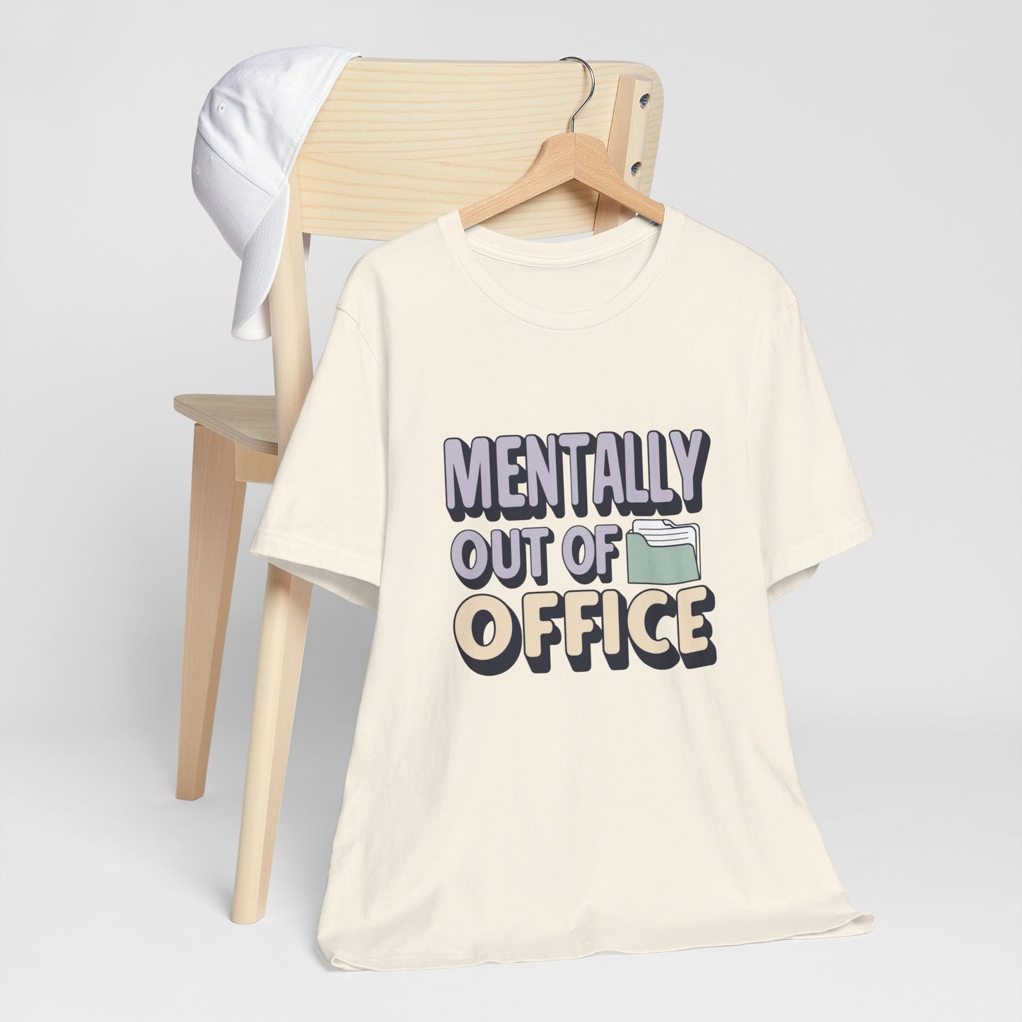 Mentally Out of Office Tee - Fun Unisex T-Shirt for Relaxation, Perfect for Vacations, Casual Outfits, Gifts for Friends, Everyday Wear