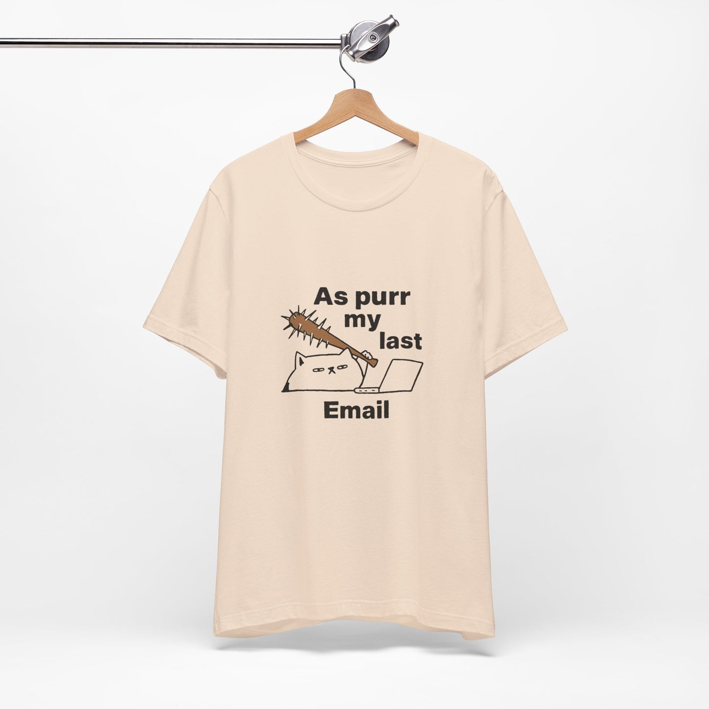 Funny Cat Tee, As Purr My Last Email Shirt, Cute Cat Lover Gift, Unisex T-Shirt for Pet Owners, Office Humor Apparel