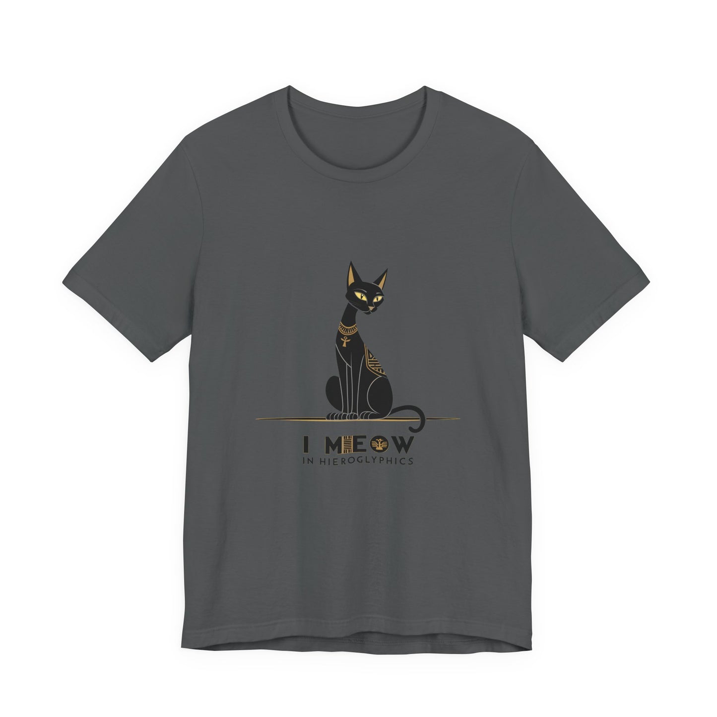 Cat Lover Unisex Tee: I Meow in Hieroglyphics, Funny Gift for Cat Owners, Animal Lover Apparel, Cute Cat Shirt, Pet Owner Gift