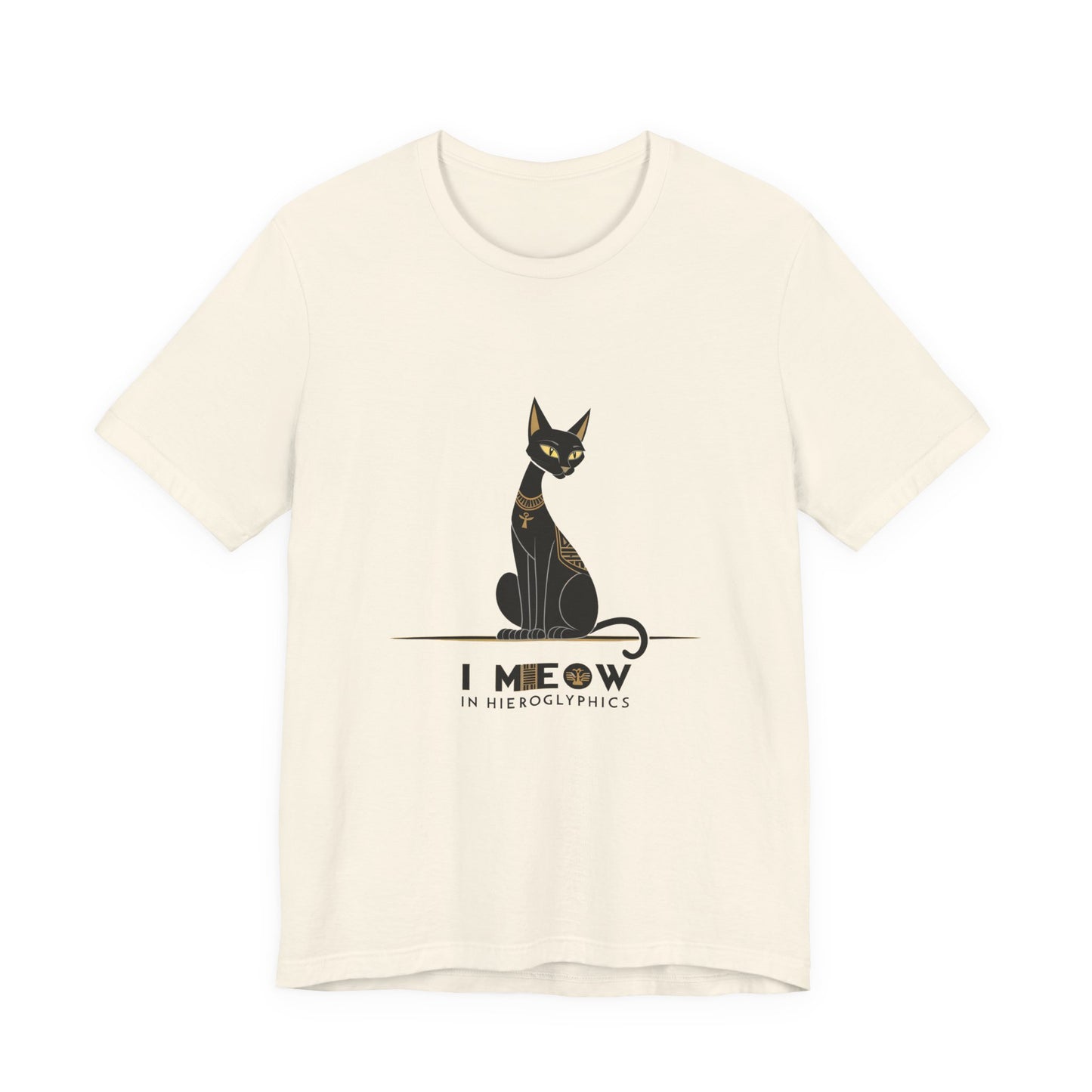 Cat Lover Unisex Tee: I Meow in Hieroglyphics, Funny Gift for Cat Owners, Animal Lover Apparel, Cute Cat Shirt, Pet Owner Gift