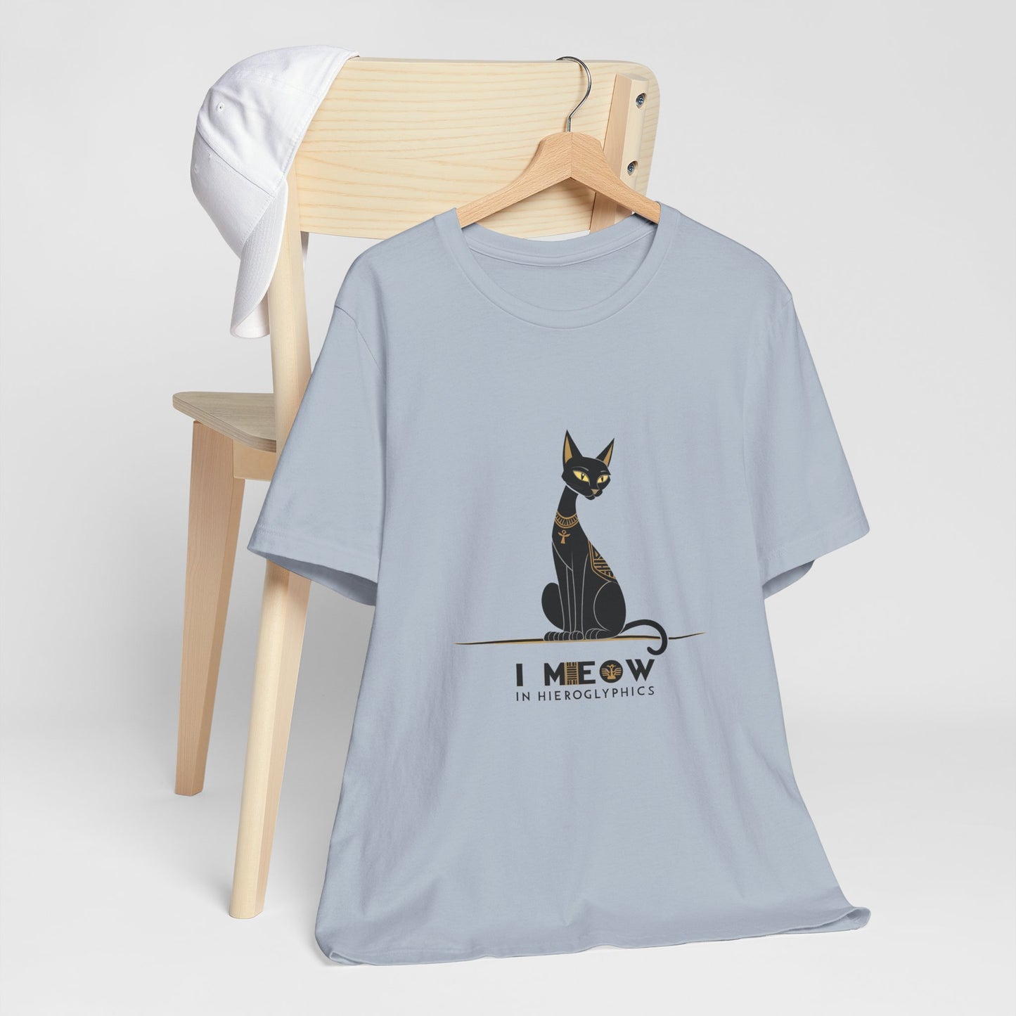 Cat Lover Unisex Tee: I Meow in Hieroglyphics, Funny Gift for Cat Owners, Animal Lover Apparel, Cute Cat Shirt, Pet Owner Gift
