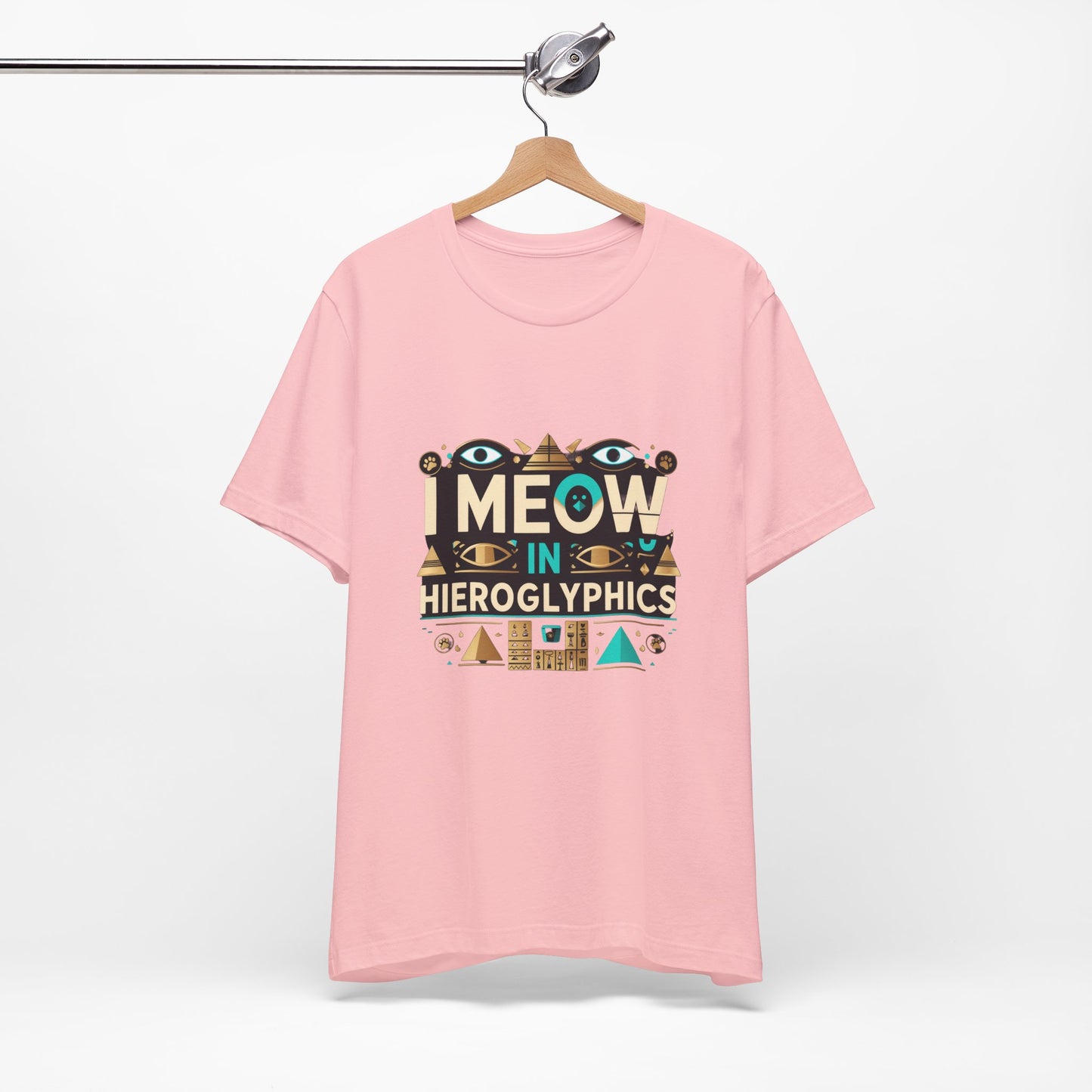 Egyptian Cat Humor Tee - I Meow in Hieroglyphics, Funny Apparel for Cat Lovers, Gift for Pet Owners, Cute Shirt, Animal T-Shirt