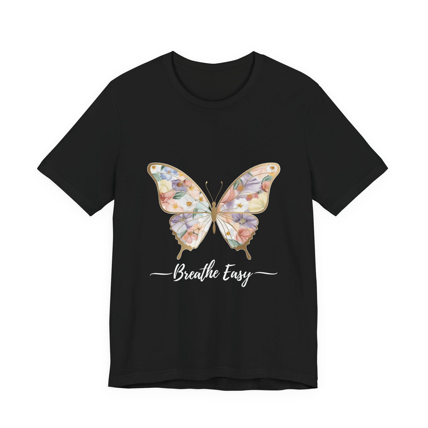 Butterfly Breathe Easy Tee | Unisex Short Sleeve Shirt, Nature Lovers Top, Inspirational Gift, Casual Wear, Spring Fashion