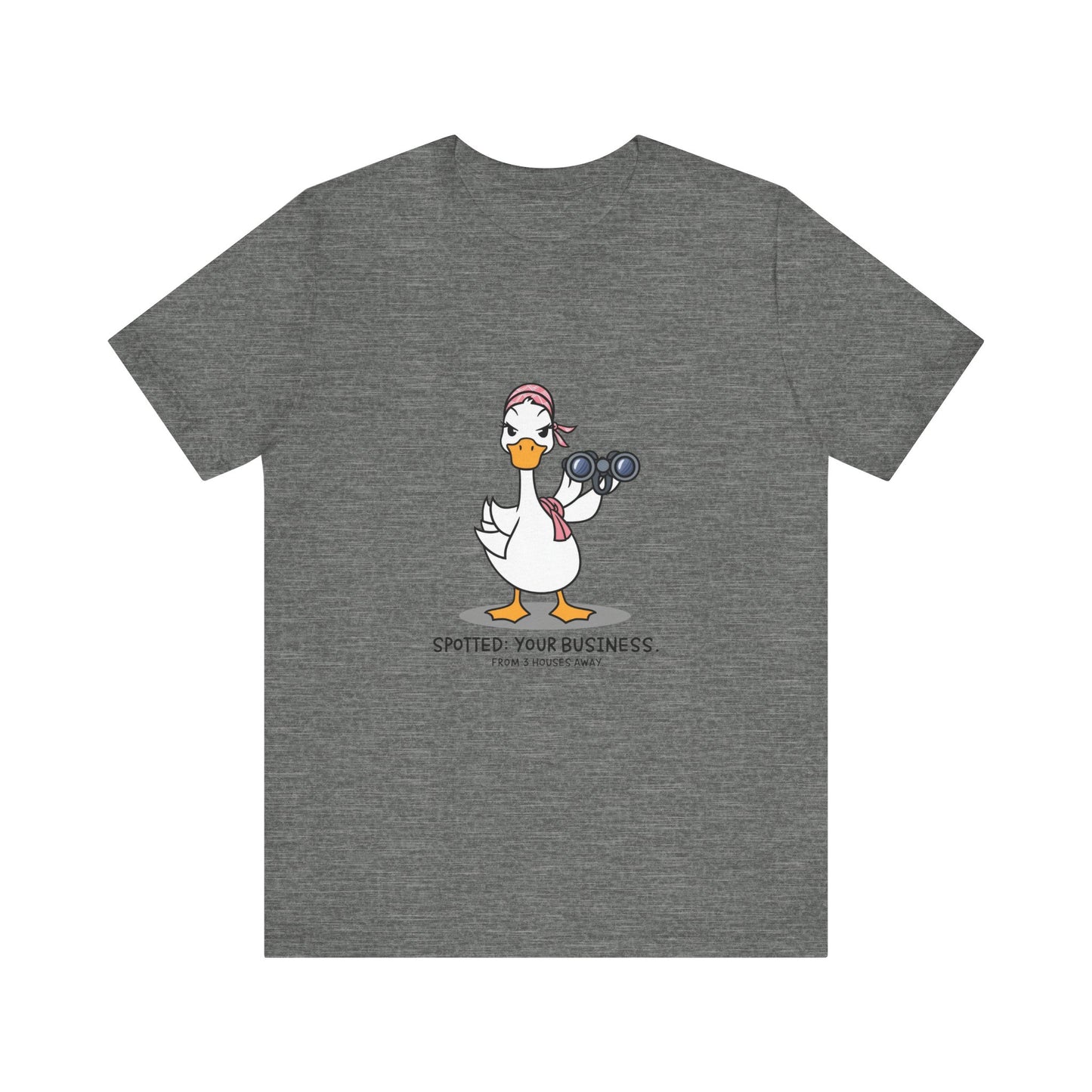 Playful Business Duck Tee - Spotted Your Business, Casual Wear, Funny Graphic Shirt, Unique Gift, Quirky Humor Apparel