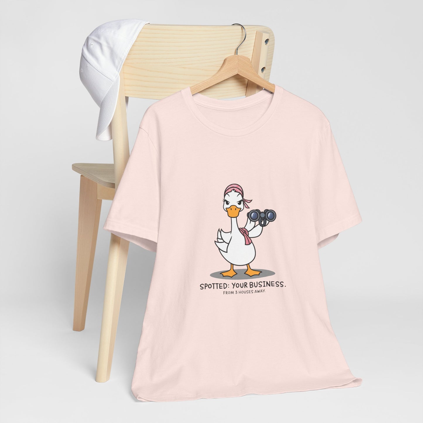 Playful Business Duck Tee - Spotted Your Business, Casual Wear, Funny Graphic Shirt, Unique Gift, Quirky Humor Apparel