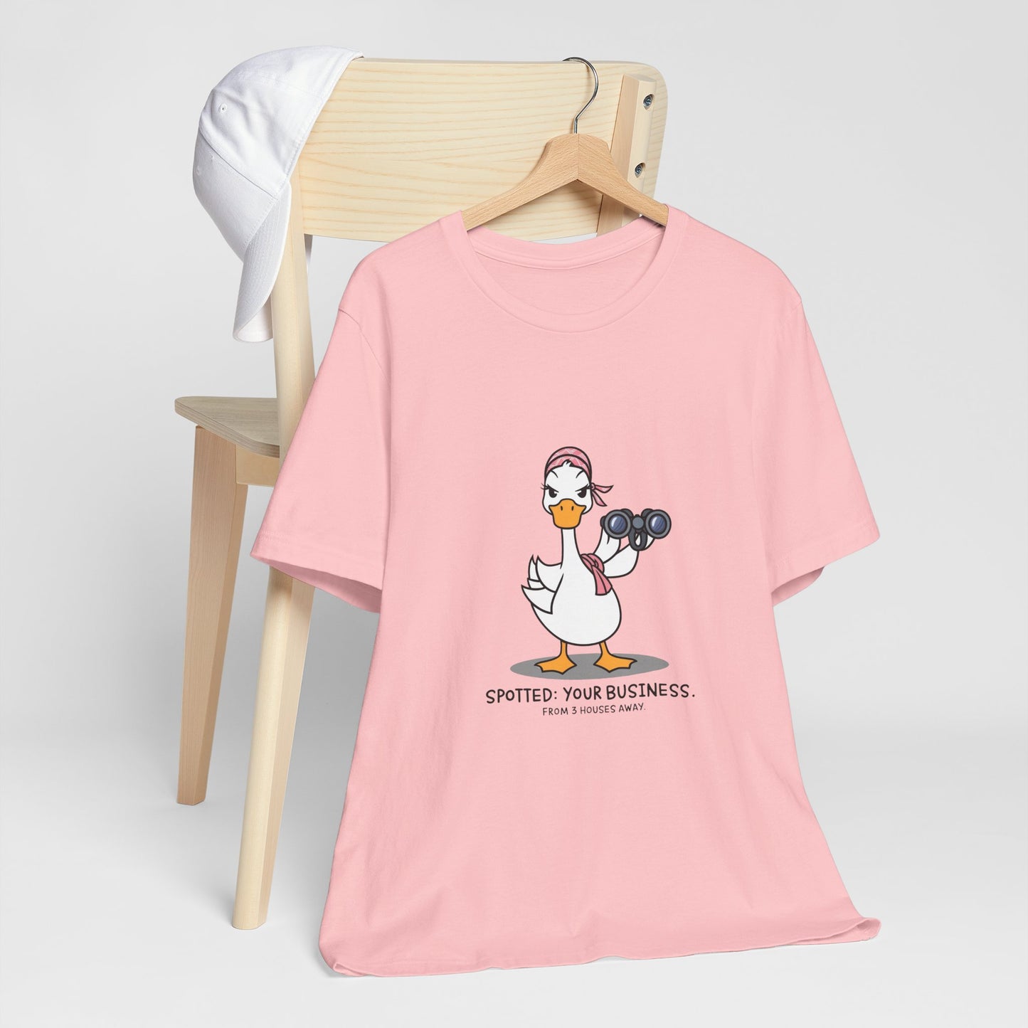 Playful Business Duck Tee - Spotted Your Business, Casual Wear, Funny Graphic Shirt, Unique Gift, Quirky Humor Apparel