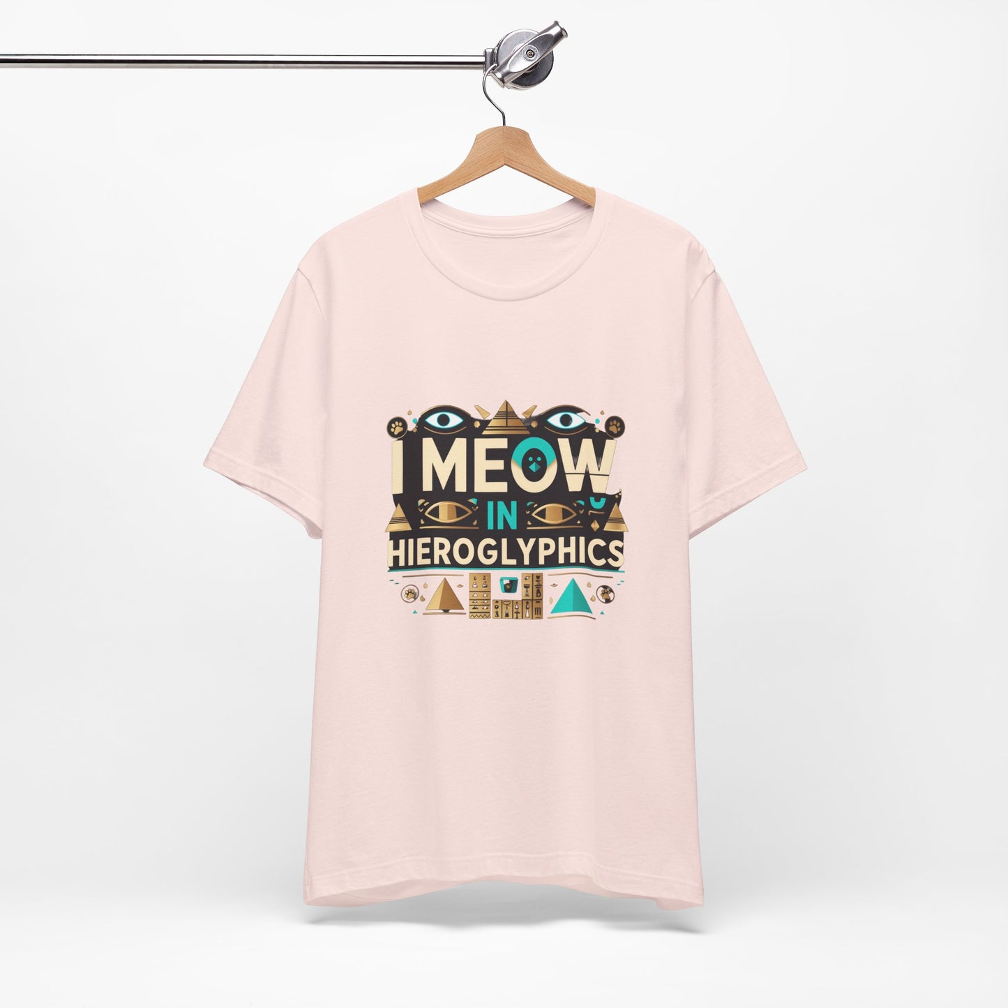 Egyptian Cat Humor Tee - I Meow in Hieroglyphics, Funny Apparel for Cat Lovers, Gift for Pet Owners, Cute Shirt, Animal T-Shirt