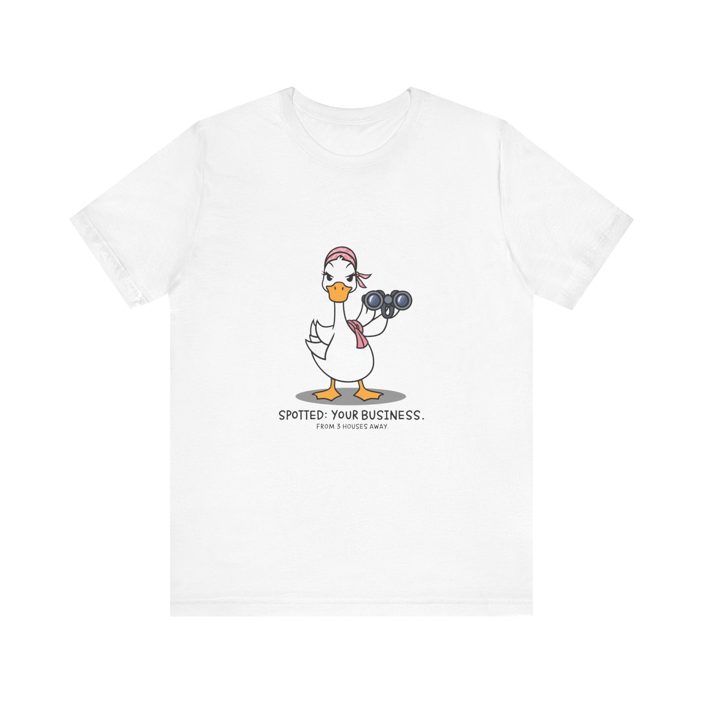 Playful Business Duck Tee - Spotted Your Business, Casual Wear, Funny Graphic Shirt, Unique Gift, Quirky Humor Apparel