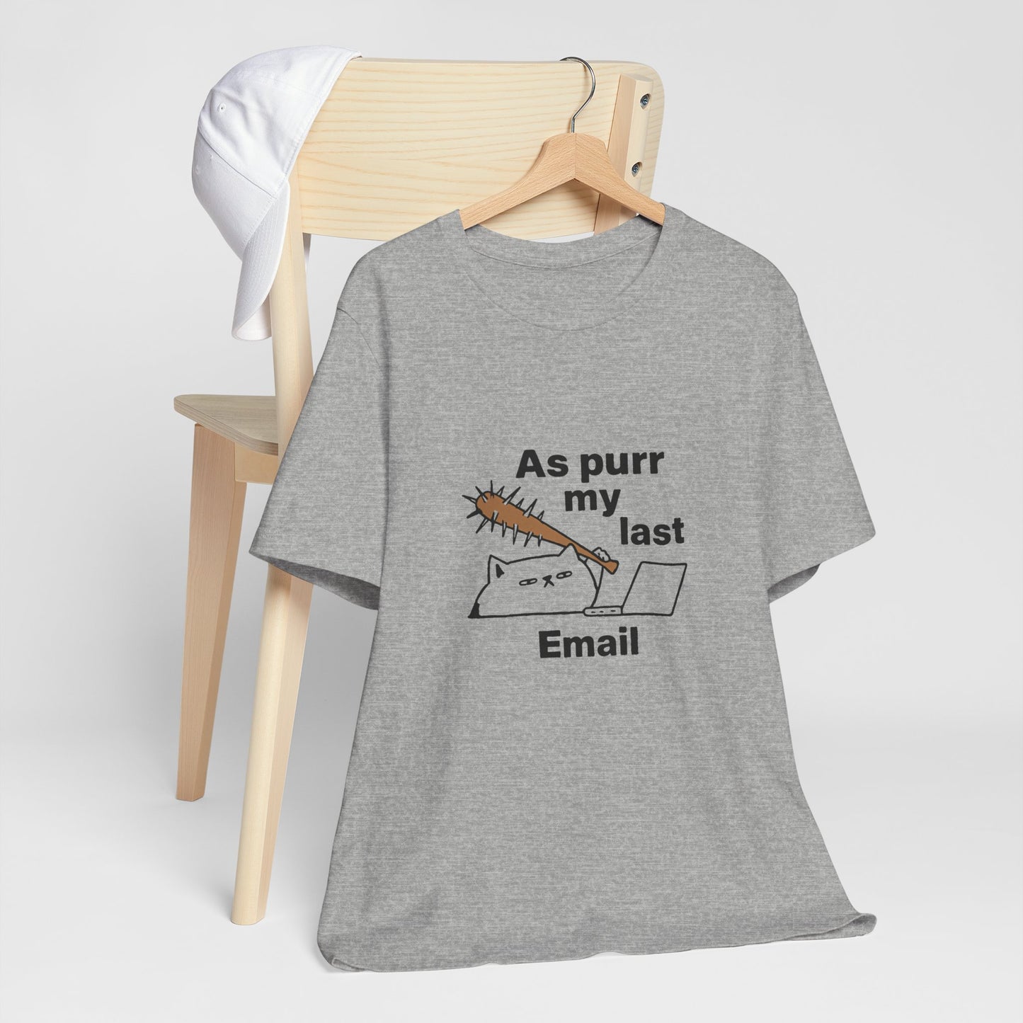 Funny Cat Tee, As Purr My Last Email Shirt, Cute Cat Lover Gift, Unisex T-Shirt for Pet Owners, Office Humor Apparel