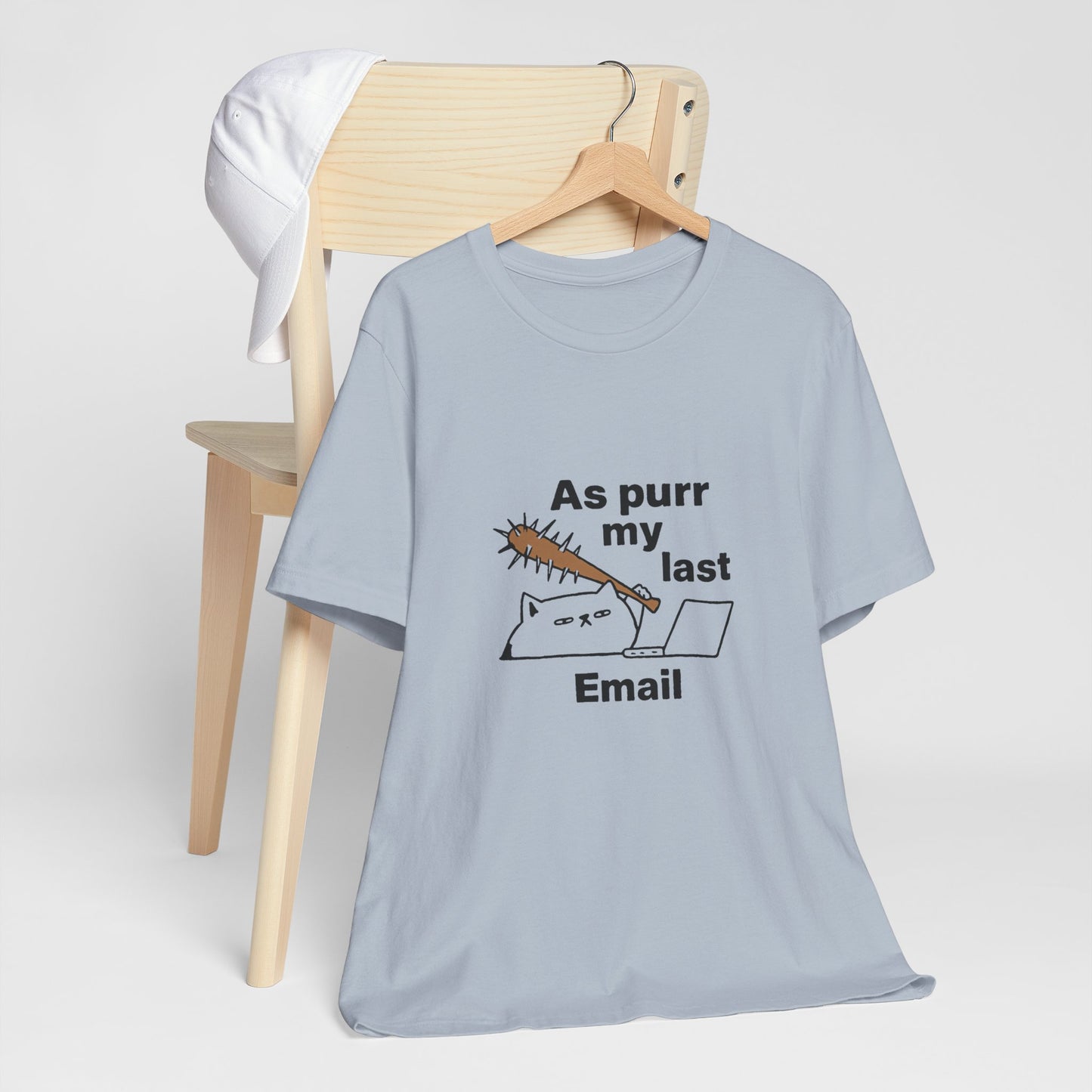 Funny Cat Tee, As Purr My Last Email Shirt, Cute Cat Lover Gift, Unisex T-Shirt for Pet Owners, Office Humor Apparel