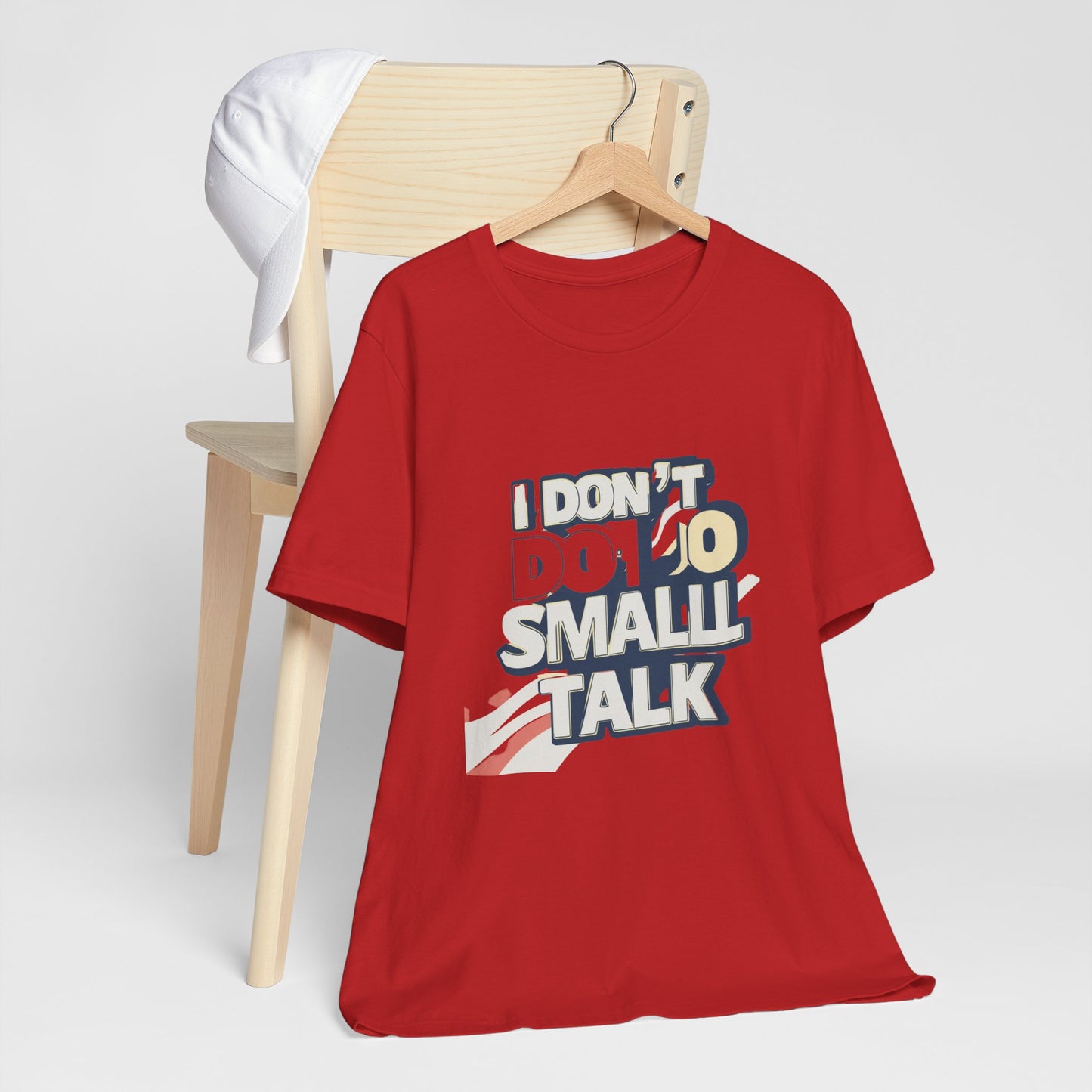Unisex Short Sleeve Tee - "I Don't Do Small Talk" - Casual Wear, Gift for Introverts, Social Events, Relaxed Vibe, Birthday Present