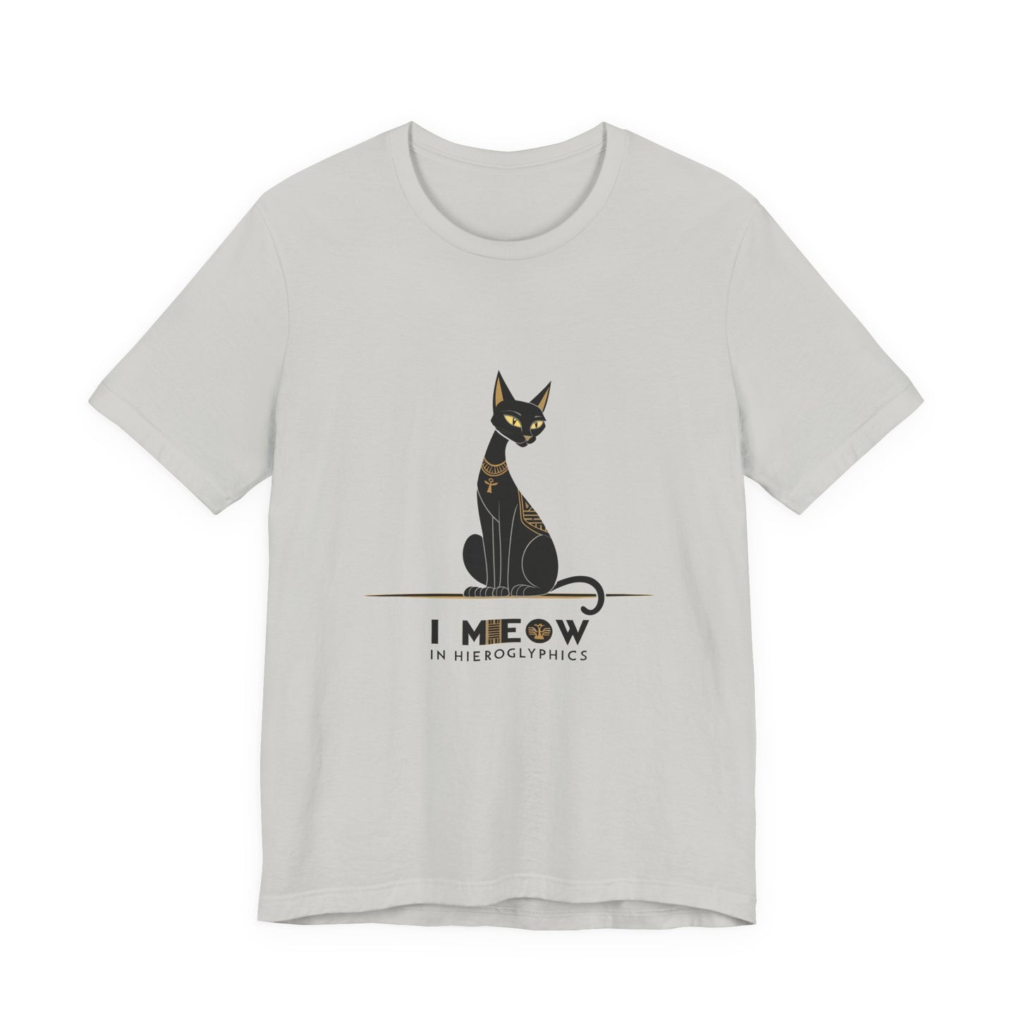 Cat Lover Unisex Tee: I Meow in Hieroglyphics, Funny Gift for Cat Owners, Animal Lover Apparel, Cute Cat Shirt, Pet Owner Gift