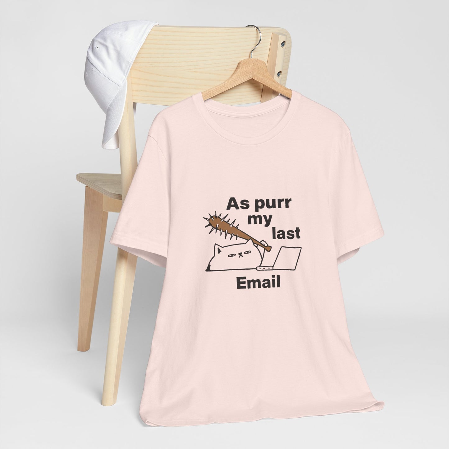 Funny Cat Tee, As Purr My Last Email Shirt, Cute Cat Lover Gift, Unisex T-Shirt for Pet Owners, Office Humor Apparel