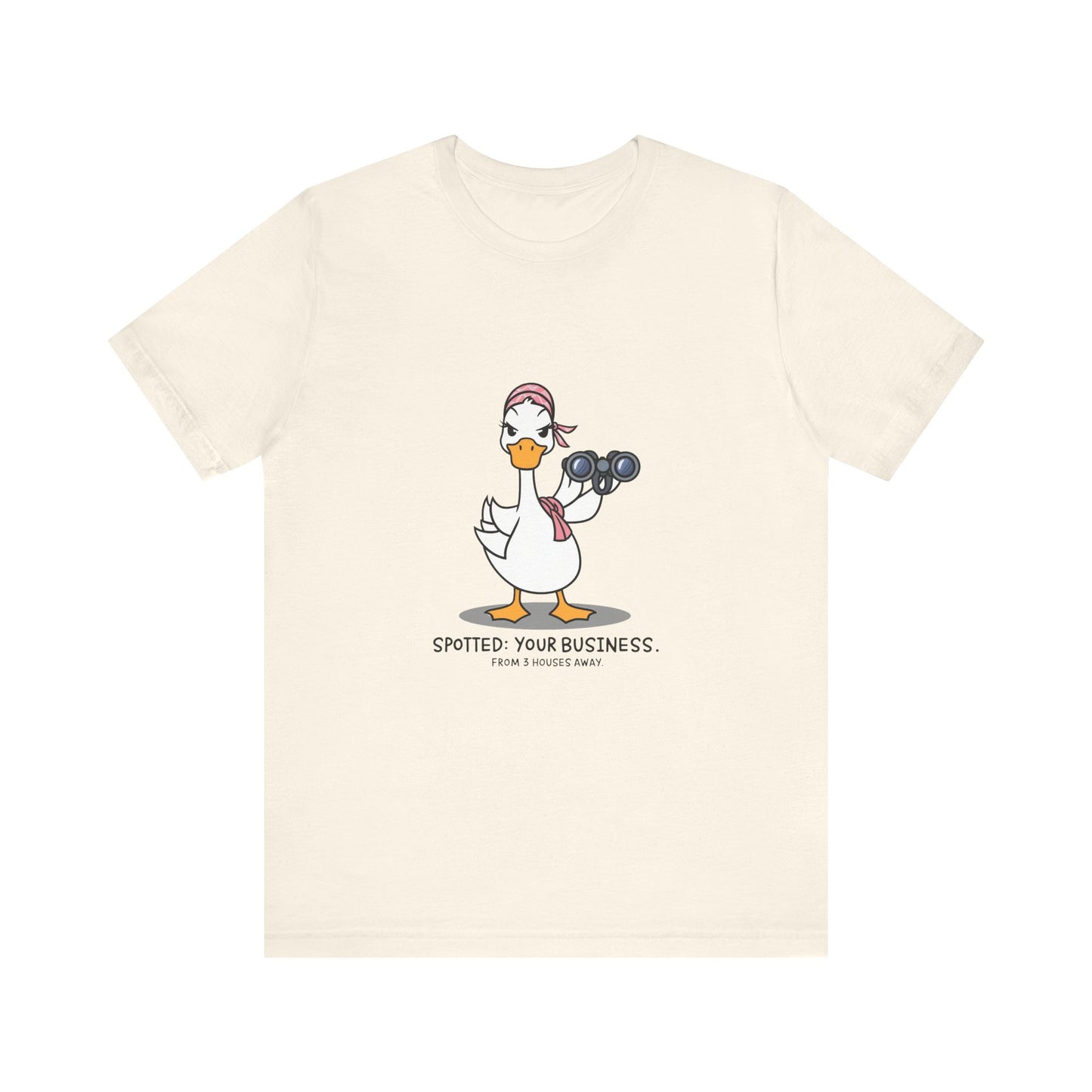 Playful Business Duck Tee - Spotted Your Business, Casual Wear, Funny Graphic Shirt, Unique Gift, Quirky Humor Apparel