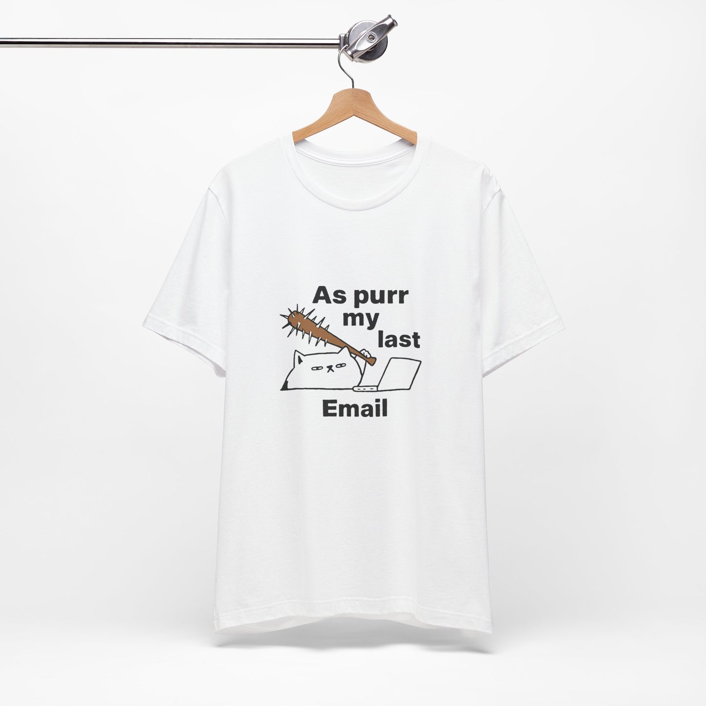 Funny Cat Tee, As Purr My Last Email Shirt, Cute Cat Lover Gift, Unisex T-Shirt for Pet Owners, Office Humor Apparel