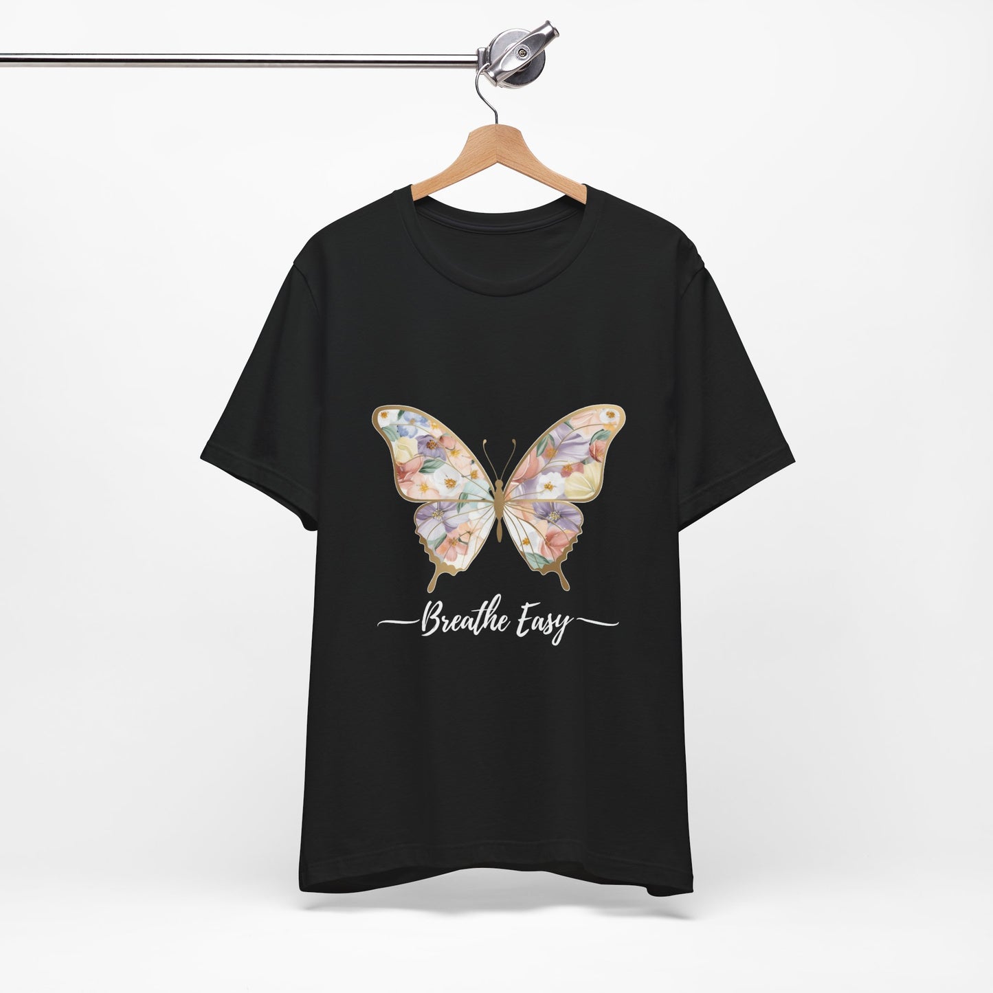 Butterfly Breathe Easy Tee | Unisex Short Sleeve Shirt, Nature Lovers Top, Inspirational Gift, Casual Wear, Spring Fashion