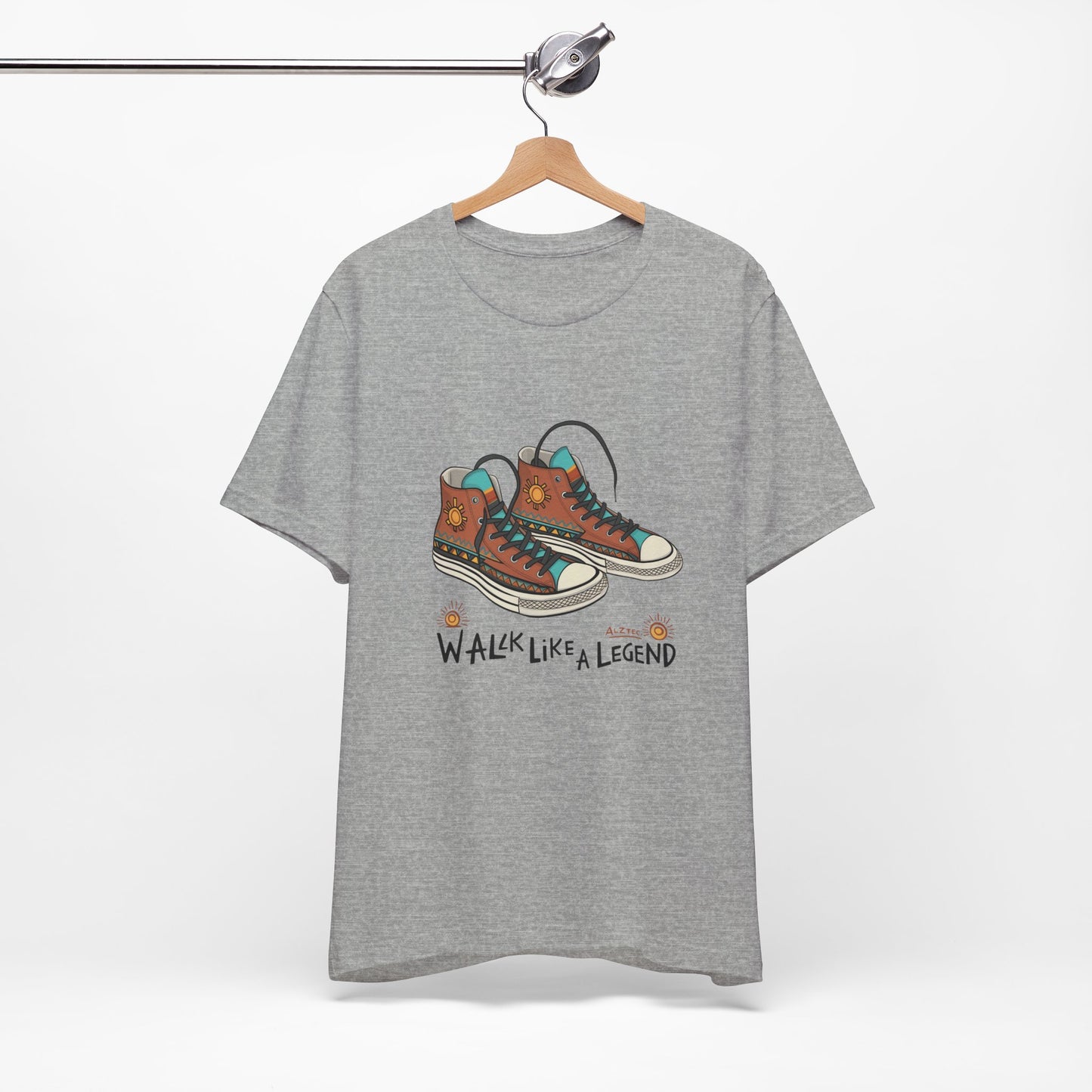 Walk Like a Legend T-Shirt, Casual Graphic Tee, Unisex Short Sleeve Shirt, Motivational Apparel, Gift for Sneaker Lovers